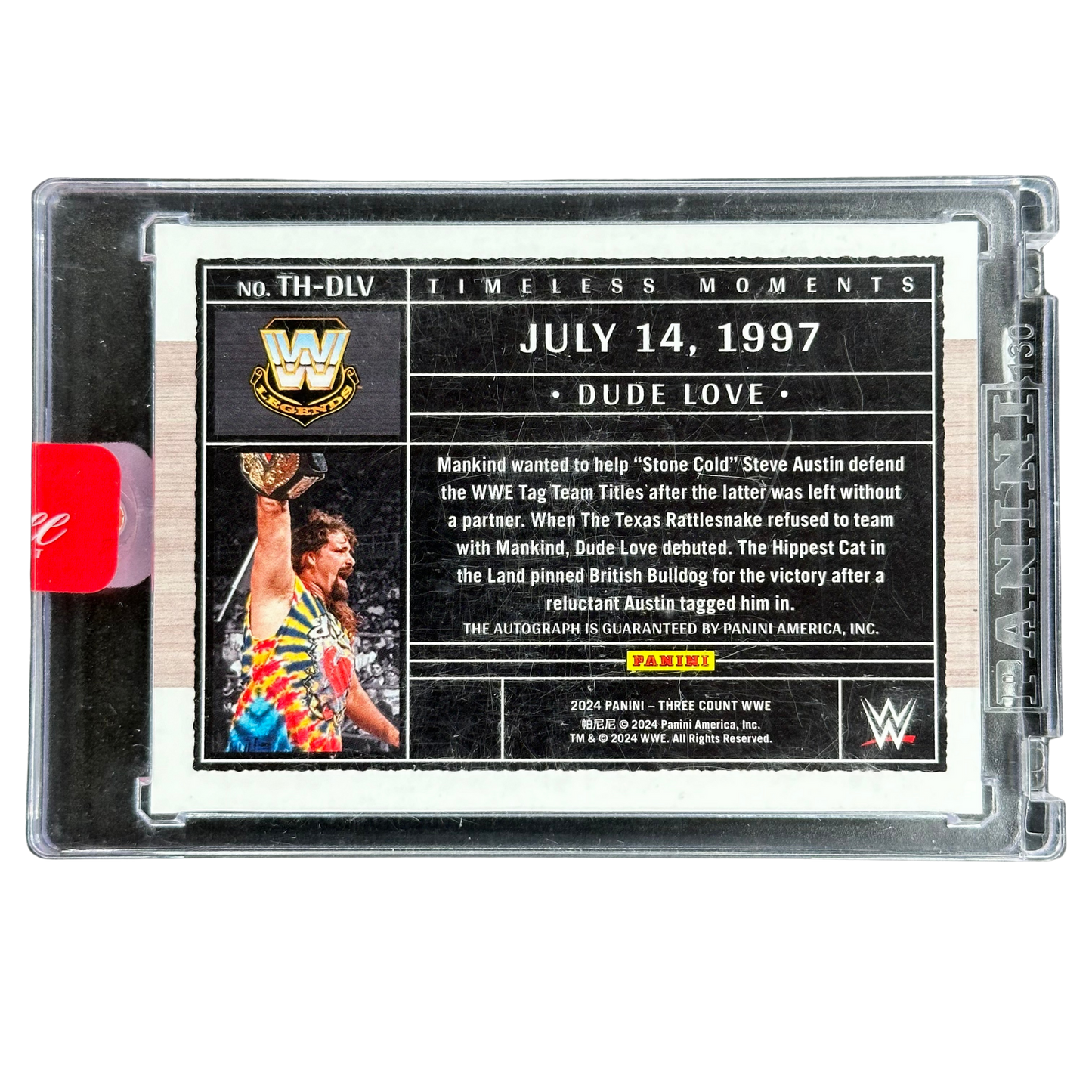 Dude Love 2024 Three Count Timeless Moments Auto 14/25 #TH-DLV