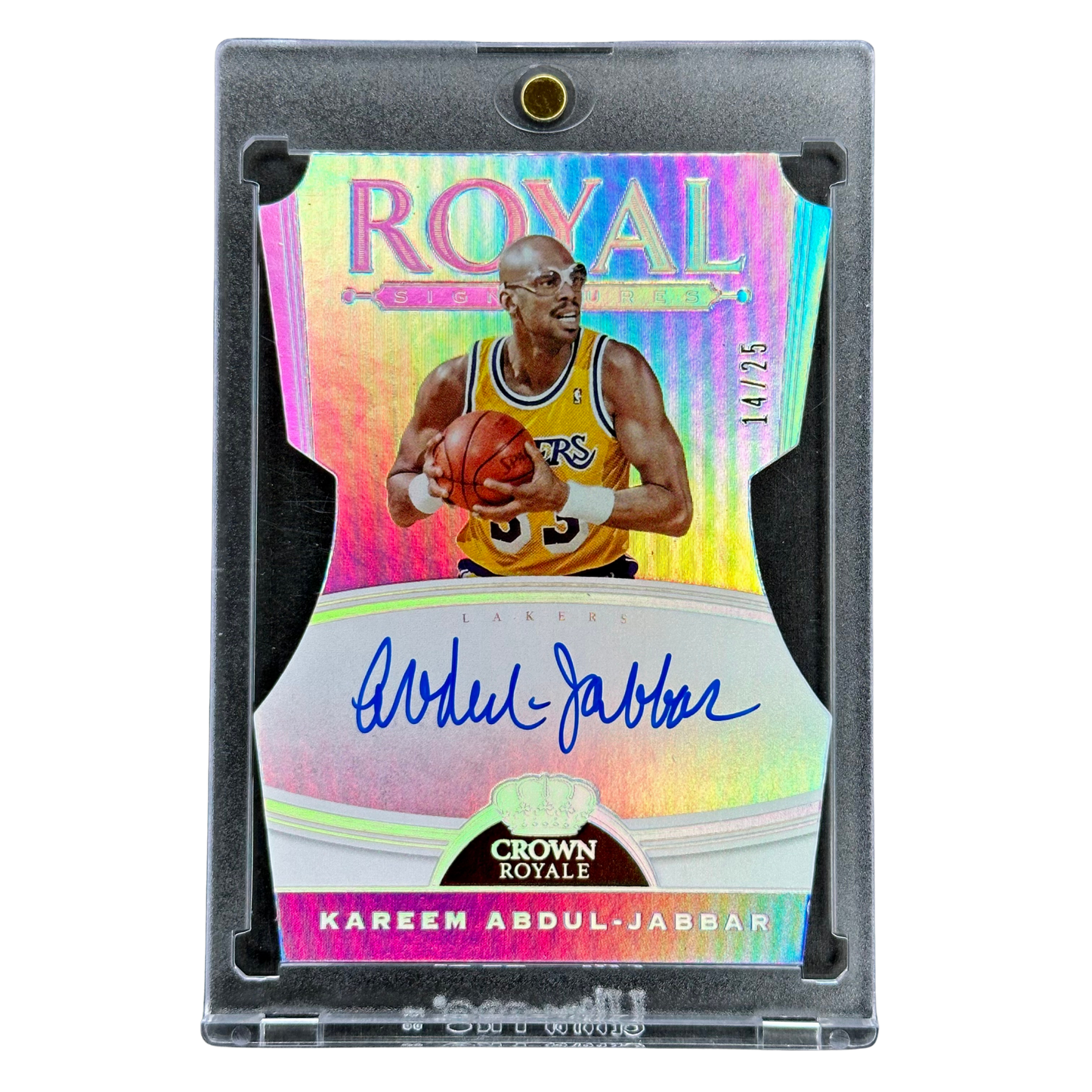 Kareem Abdul-Jabbar 2019 Crown Royale Auto Die-Cut 14/25 #RY-KAJ