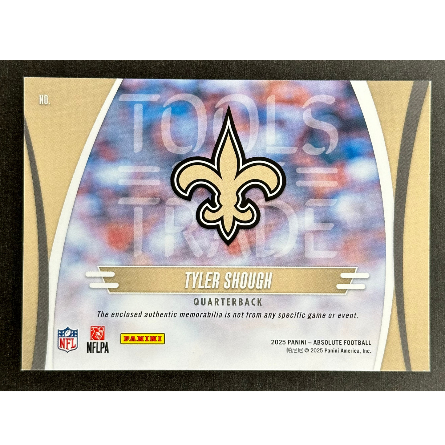 Tyler Shough 2025 Absolute RC Tools of the Trade 165/199