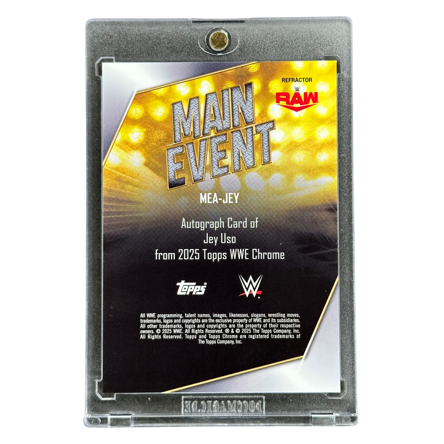 Jey Uso 2025 Chrome Main Event Auto 44/175 #MEA-JEY