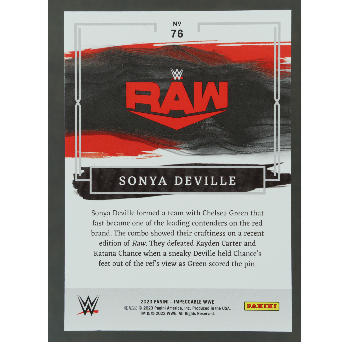 Sonya Deville 2023 Impeccable 2/49 #76