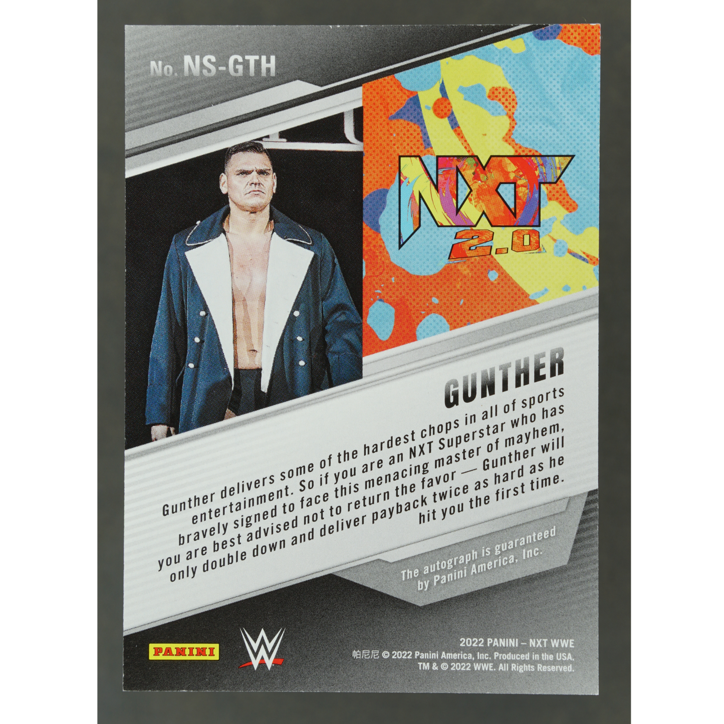 Gunther 2022 NXT Signatures Auto #NS-GTH