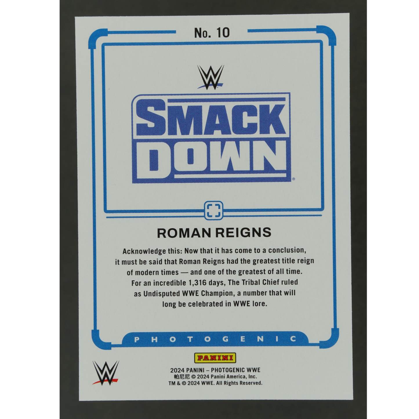 Roman Reigns 2024 Photogenic Photo Finish 6/75 #10