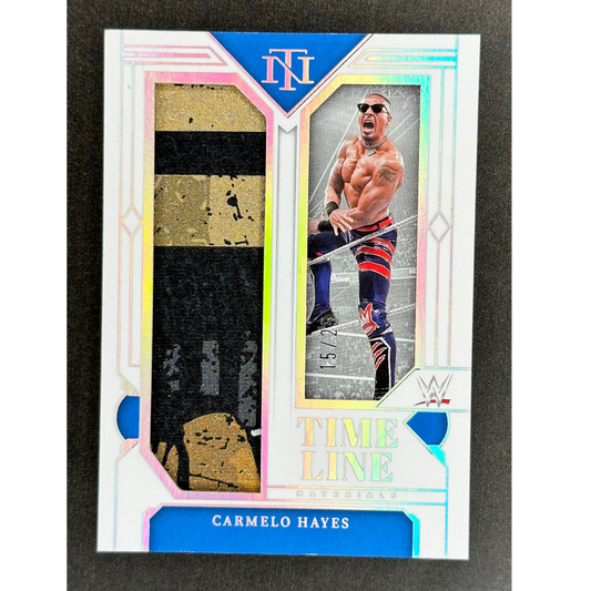 Carmelo Hayes 2024 National Treasures Timeline Memorabilia 15/25 #TM-CHS