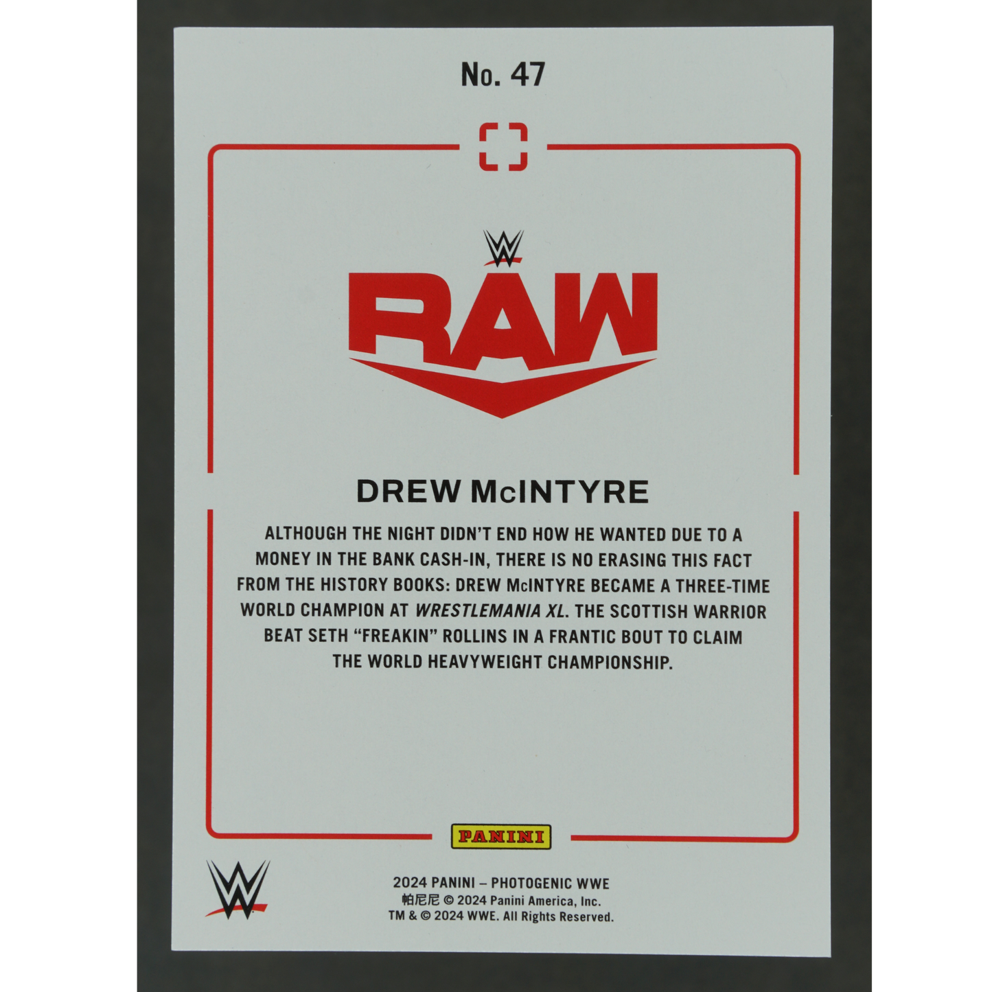 Drew McIntyre 2024 Photogenic Maze 19/25 #47