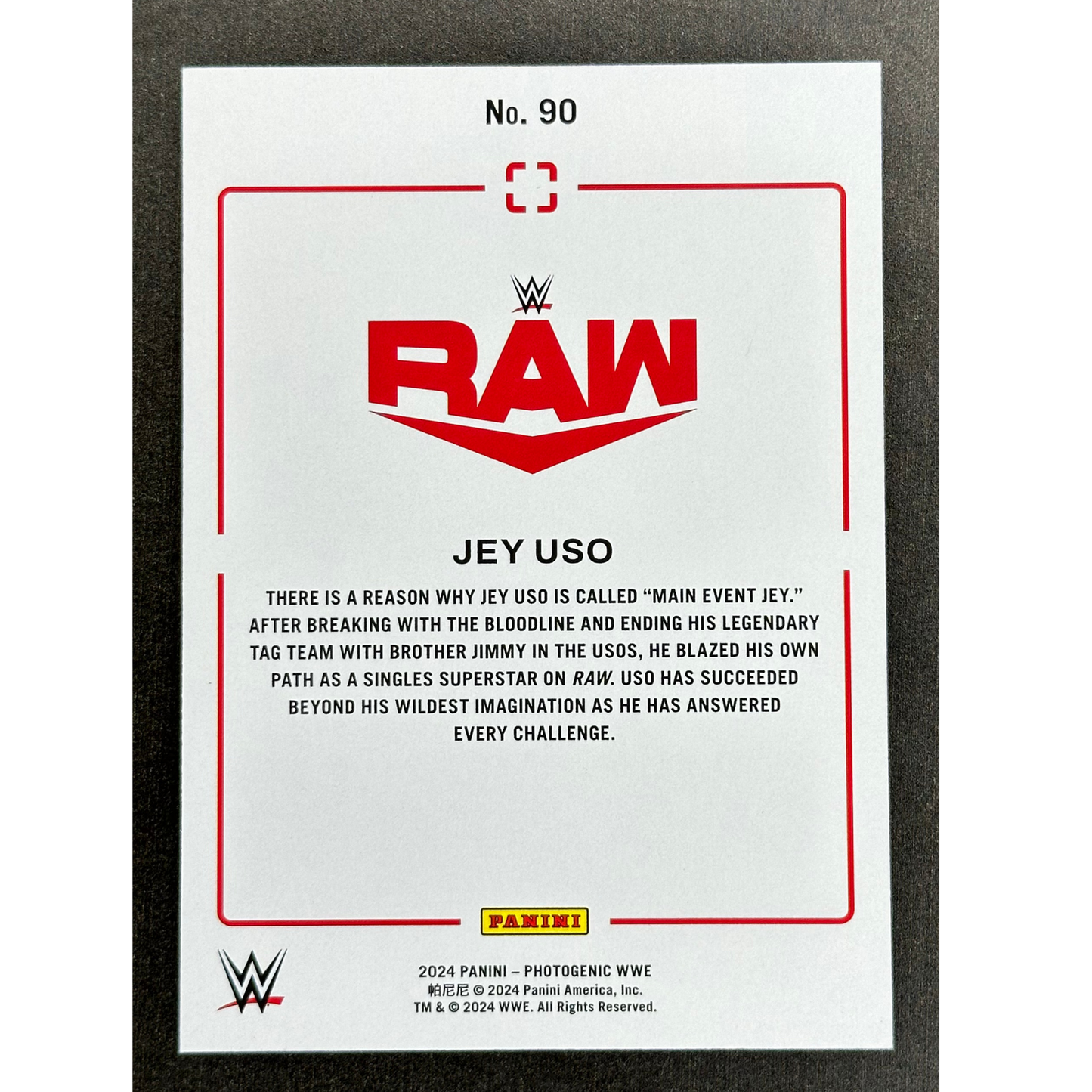 Jey Uso 2024 Photogenic 9/75 #90