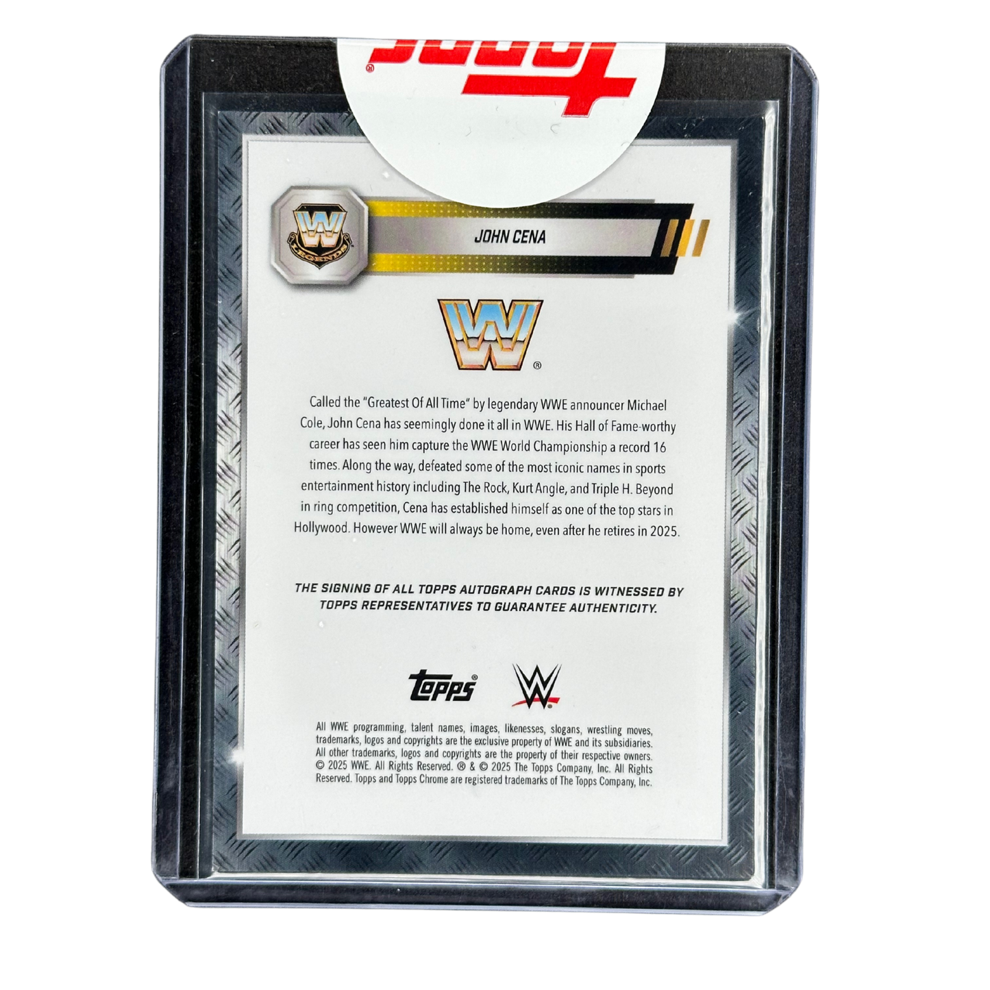 John Cena 2025 Chrome Auto Gold Refractor 2/50