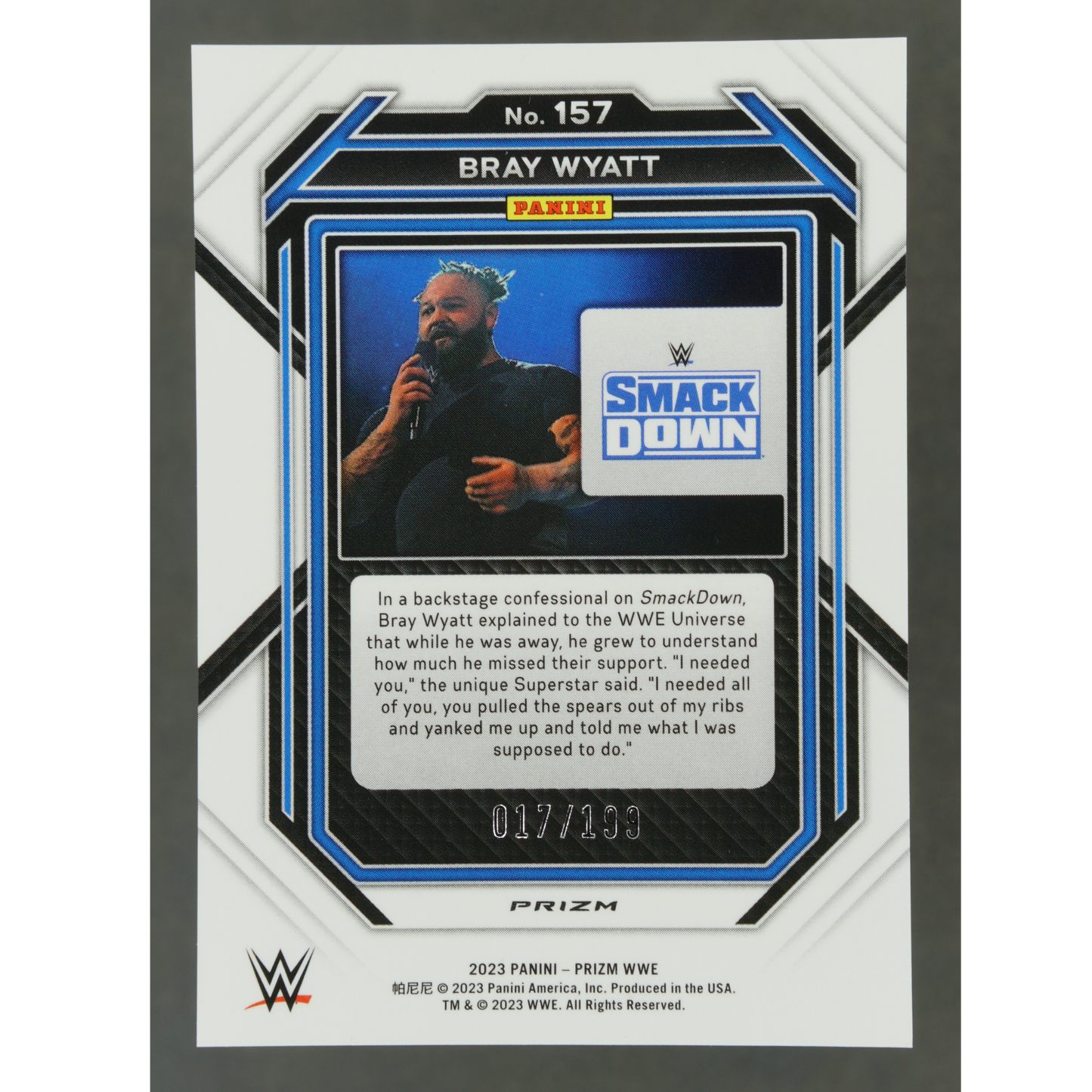 Bray Wyatt 2023 Prizm Blue 17/199 #157
