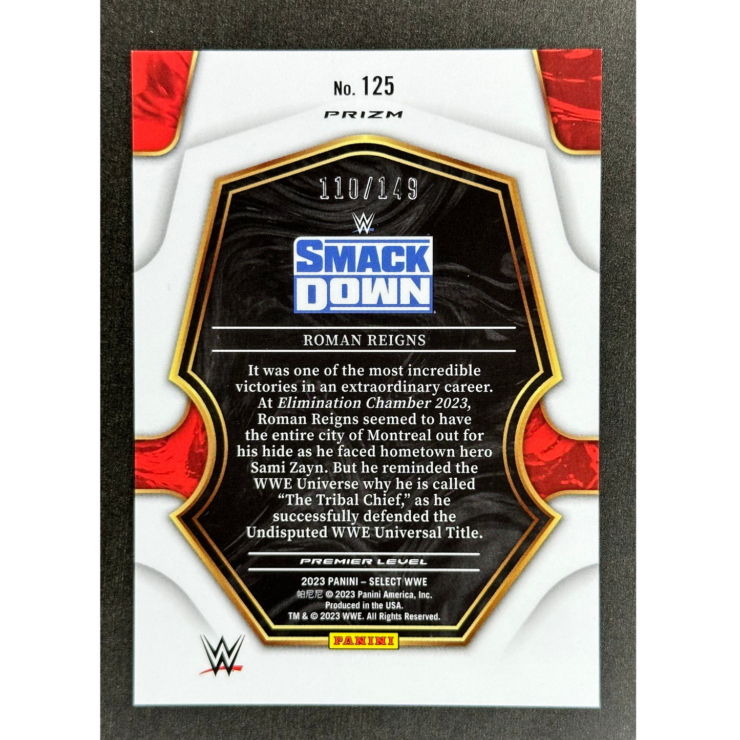 Roman Reigns 2023 Select 110/149 #125