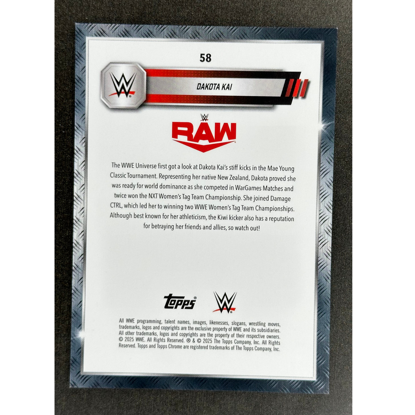 Dakota Kai 2025 Chrome Gold 11/50 #58