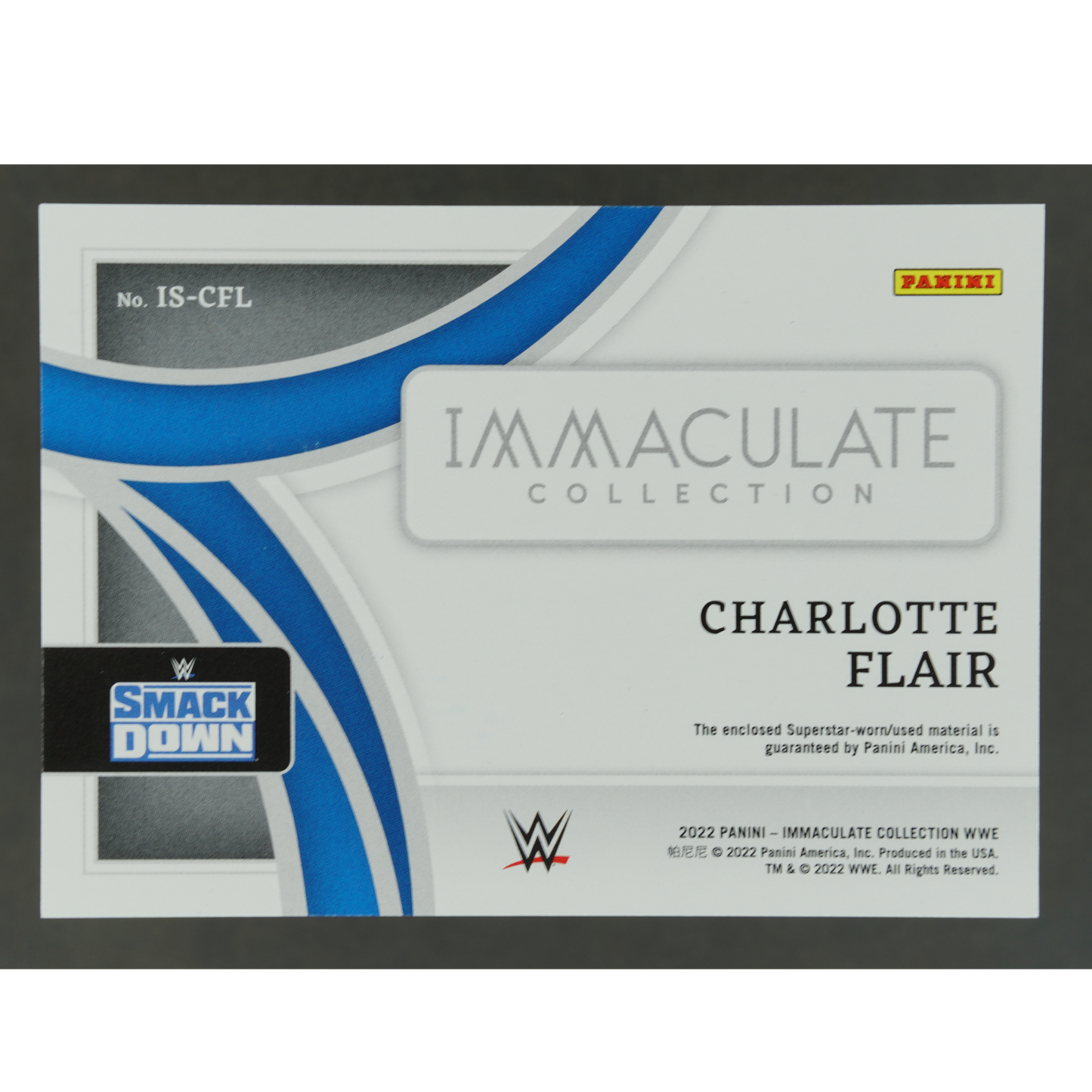 Charlotte Flair 2022 Immaculate Memorabilia 95/99 #IS-CFL