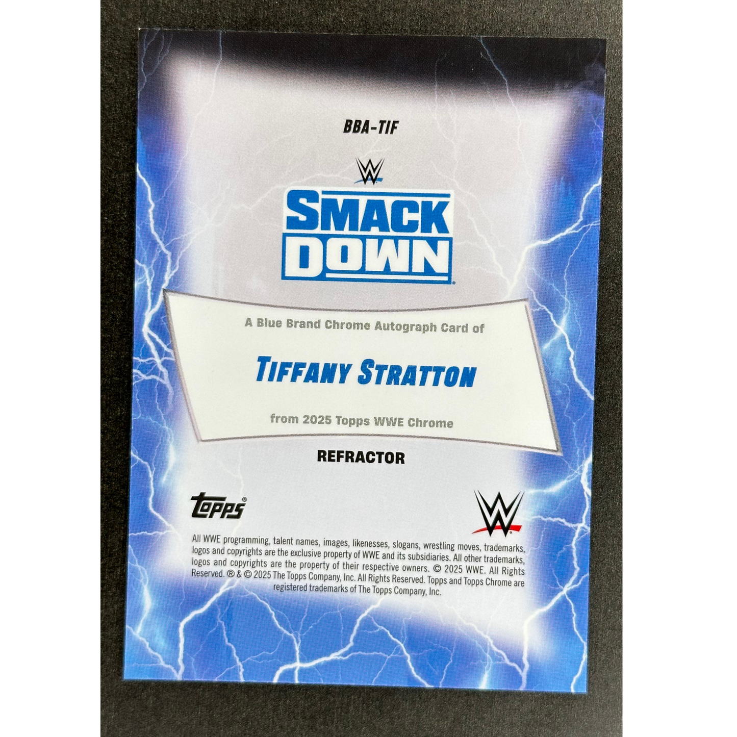 Tiffany Stratton 2025 Chrome Blue Brand Auto 134/175 #BBA-TIF
