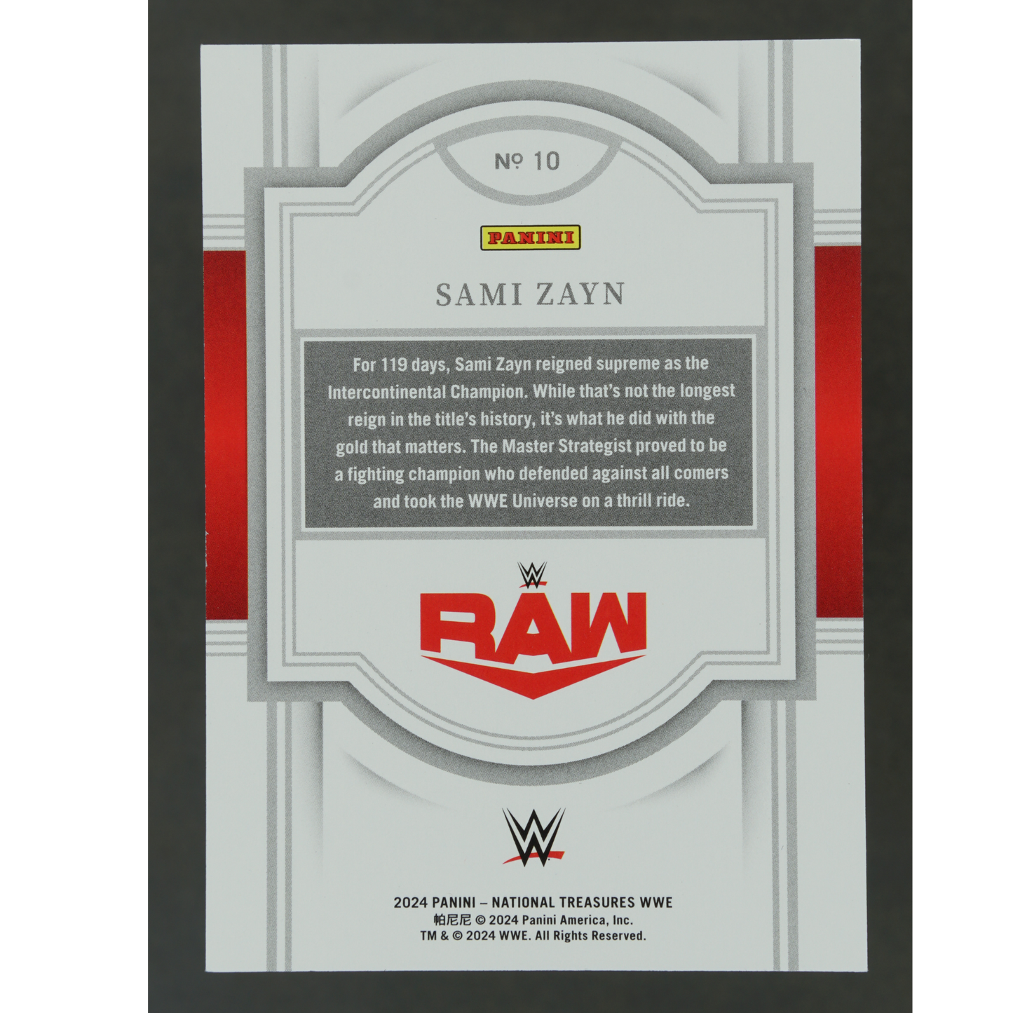 Sami Zayn 2024 National Treasures 15/75 #10