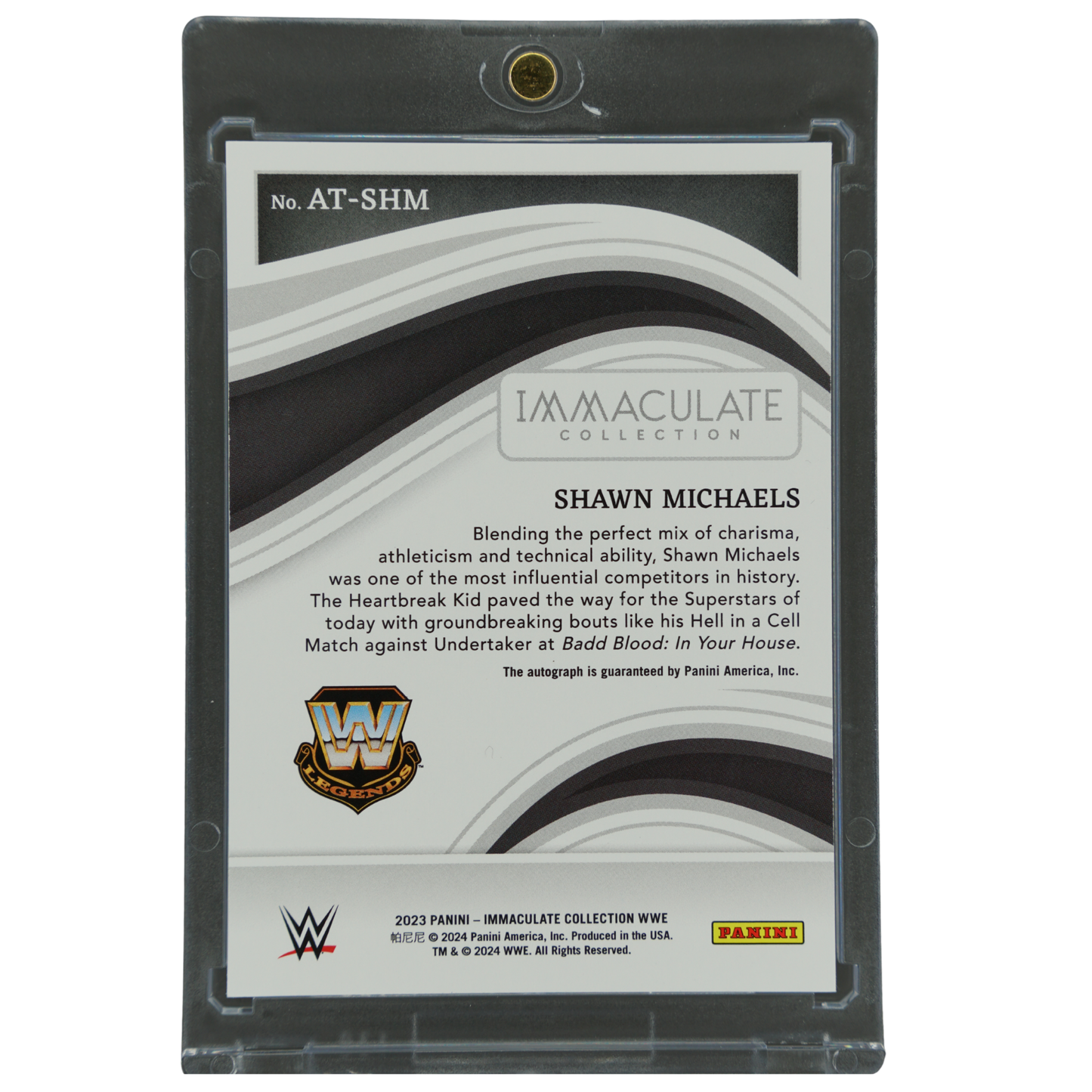 Shawn Michaels 2023 Immaculate All-Time Greats 2/10 Auto #AT-SHM