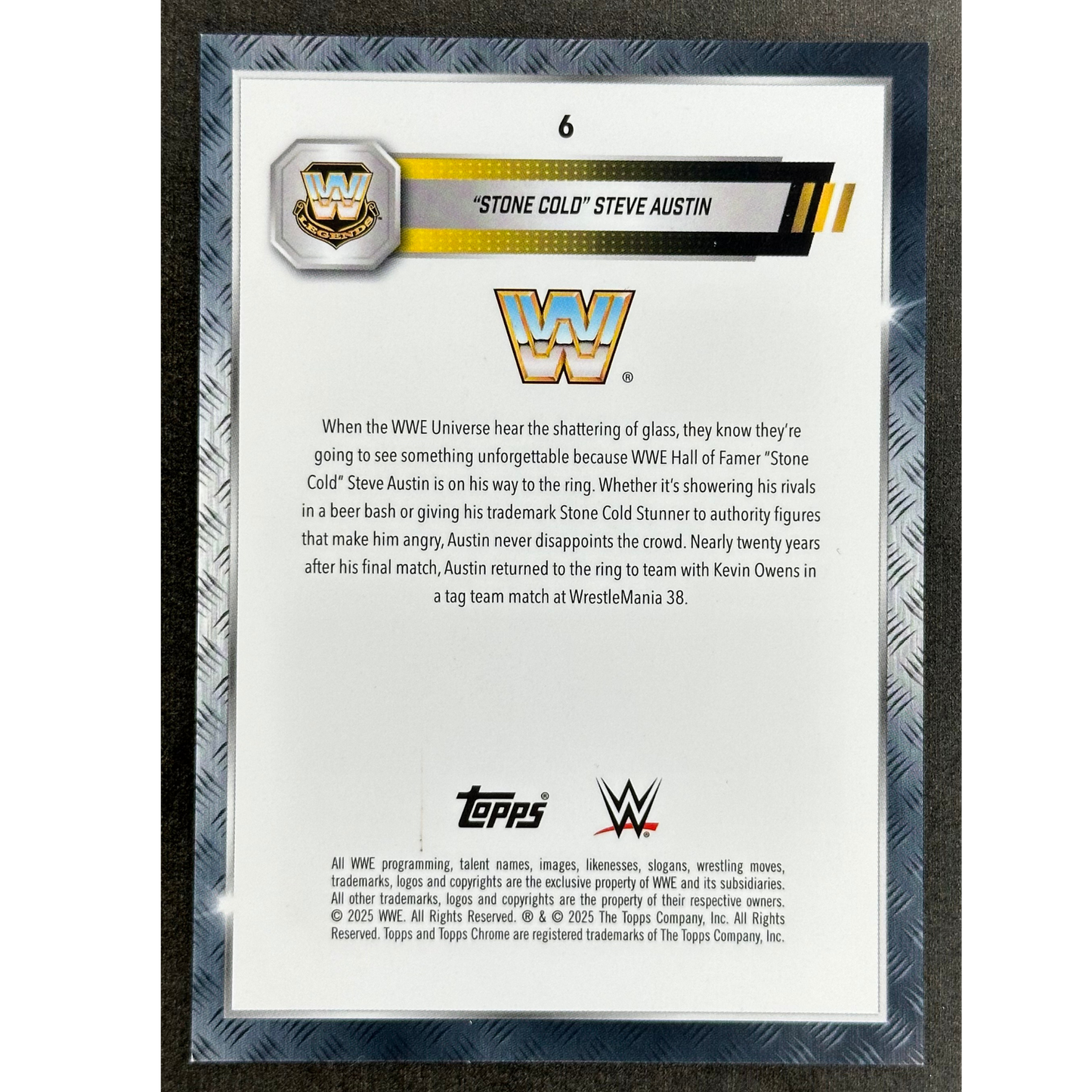 "Stone Cold" Steve Austin 2025 Chrome 5/10 #6