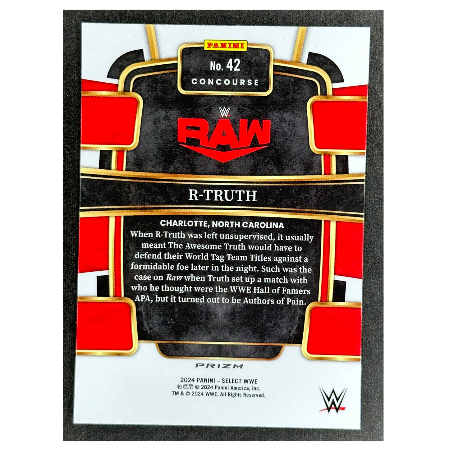 R-Truth 2024 Select Concourse Zebra #42