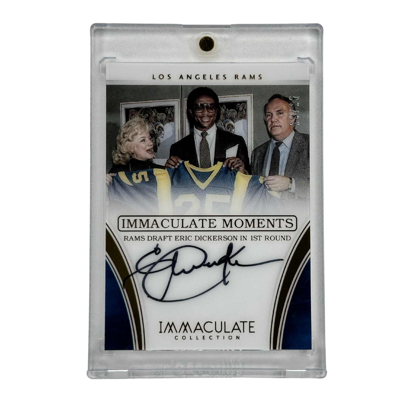 Los Angeles Rams Immaculate Moments Eric Dickerson first Round Draft Pick Auto 13/15 #ED-1