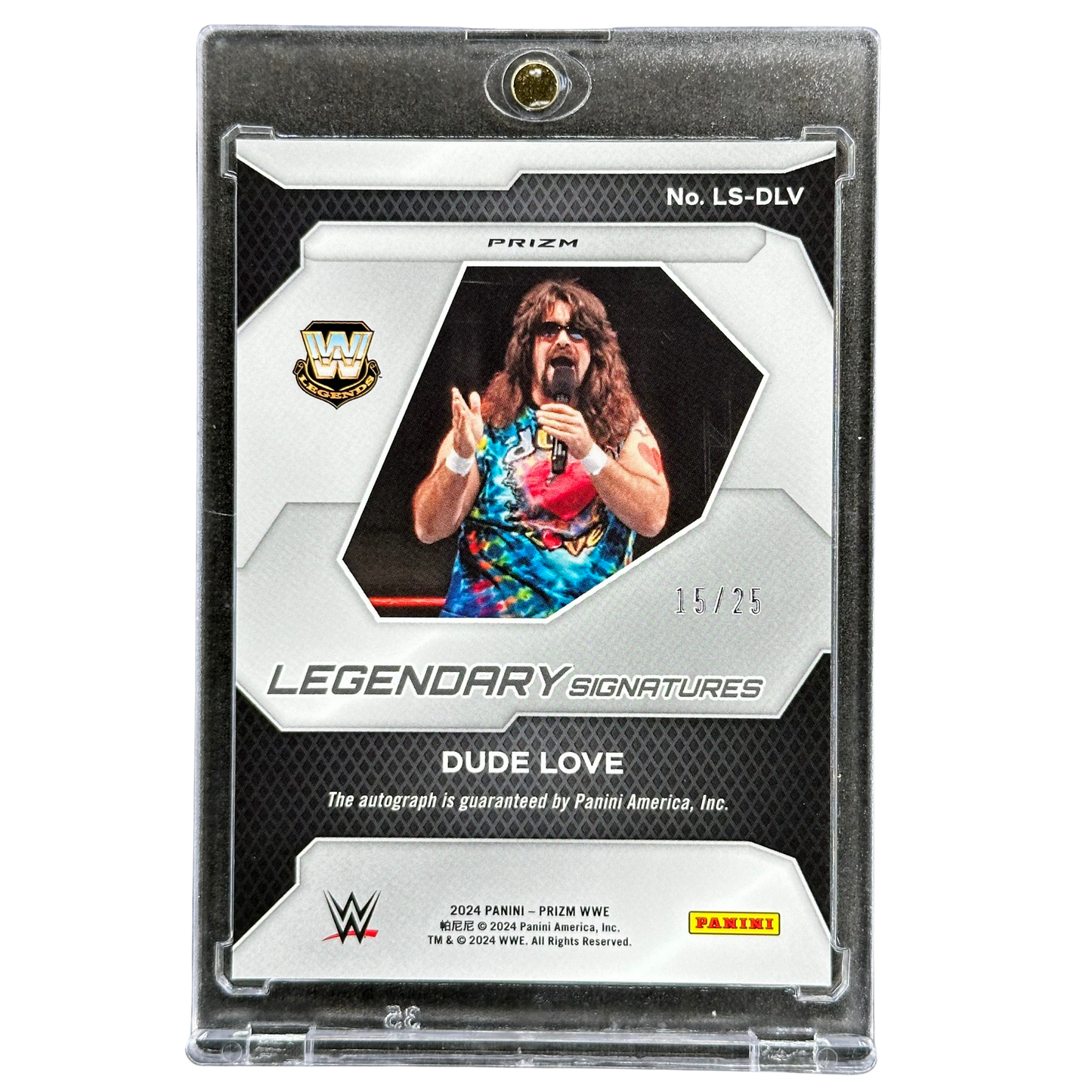 Dude Love 2024 Prizm Legendary Signatures Mojo Auto 15/25 #LS-DLV