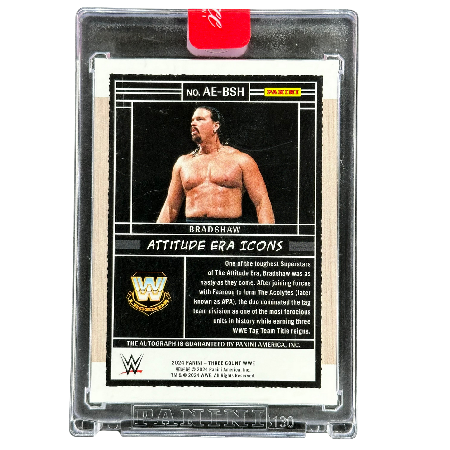 Bradshaw 2024 Three Count Attitude Era Icons Auto 34/99 #AE-BSH