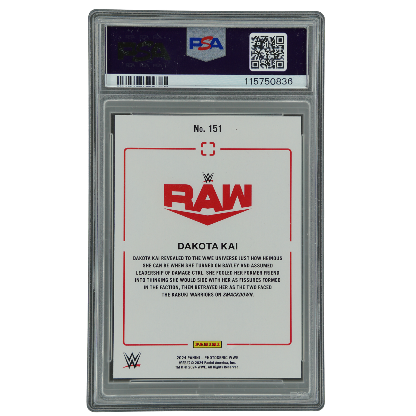 Dakota Kai 2024 Photogenic Fireworks 5/5 PSA 9 #151