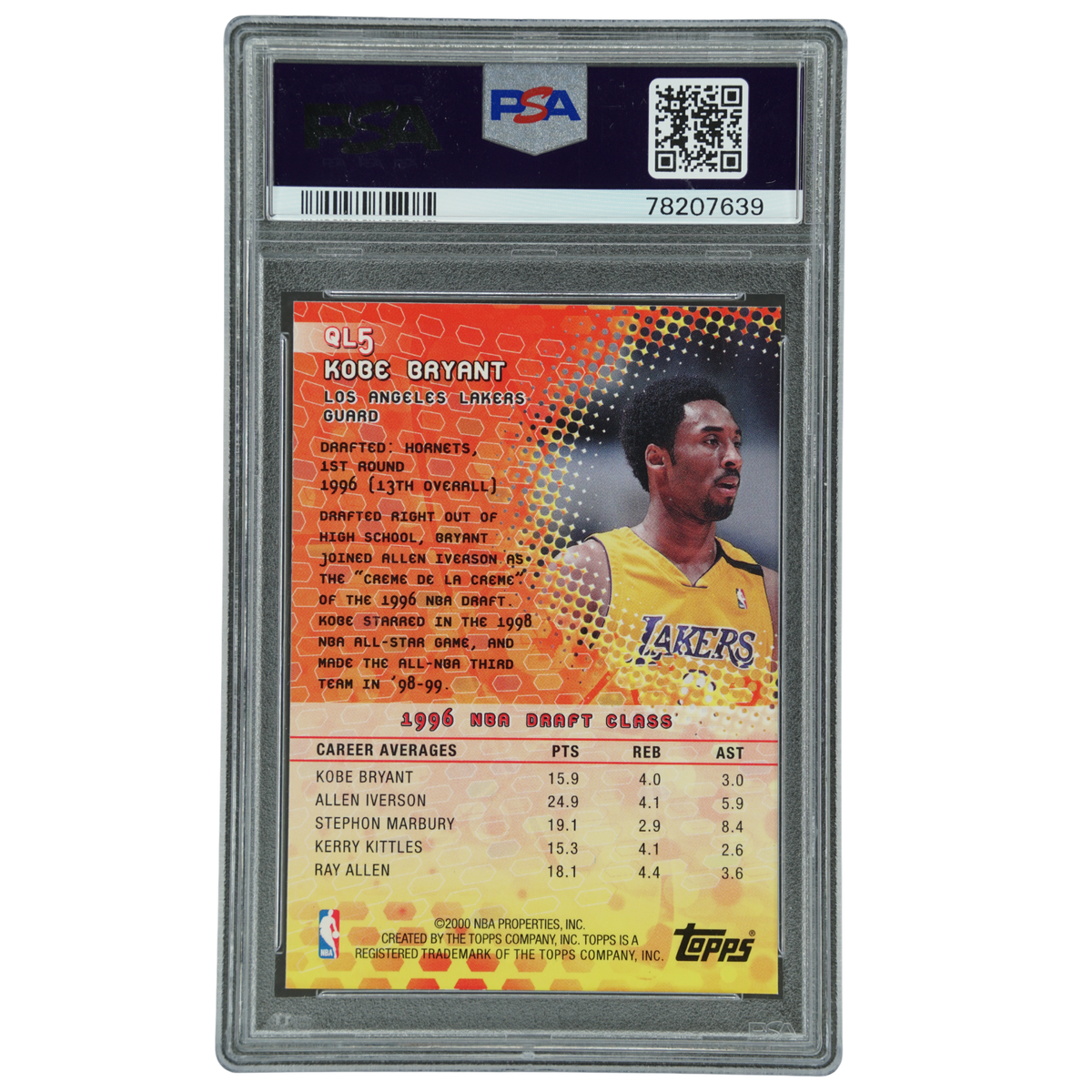 Kobe Bryant 2000 Topps Quantum Leaps PSA 9 #QL5