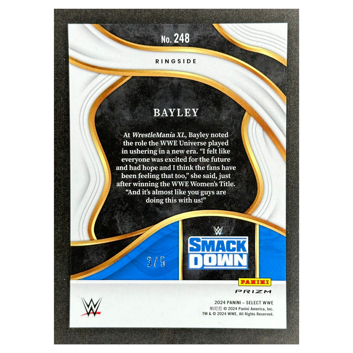 Bayley 2024 Select Ringside 3/5 #248