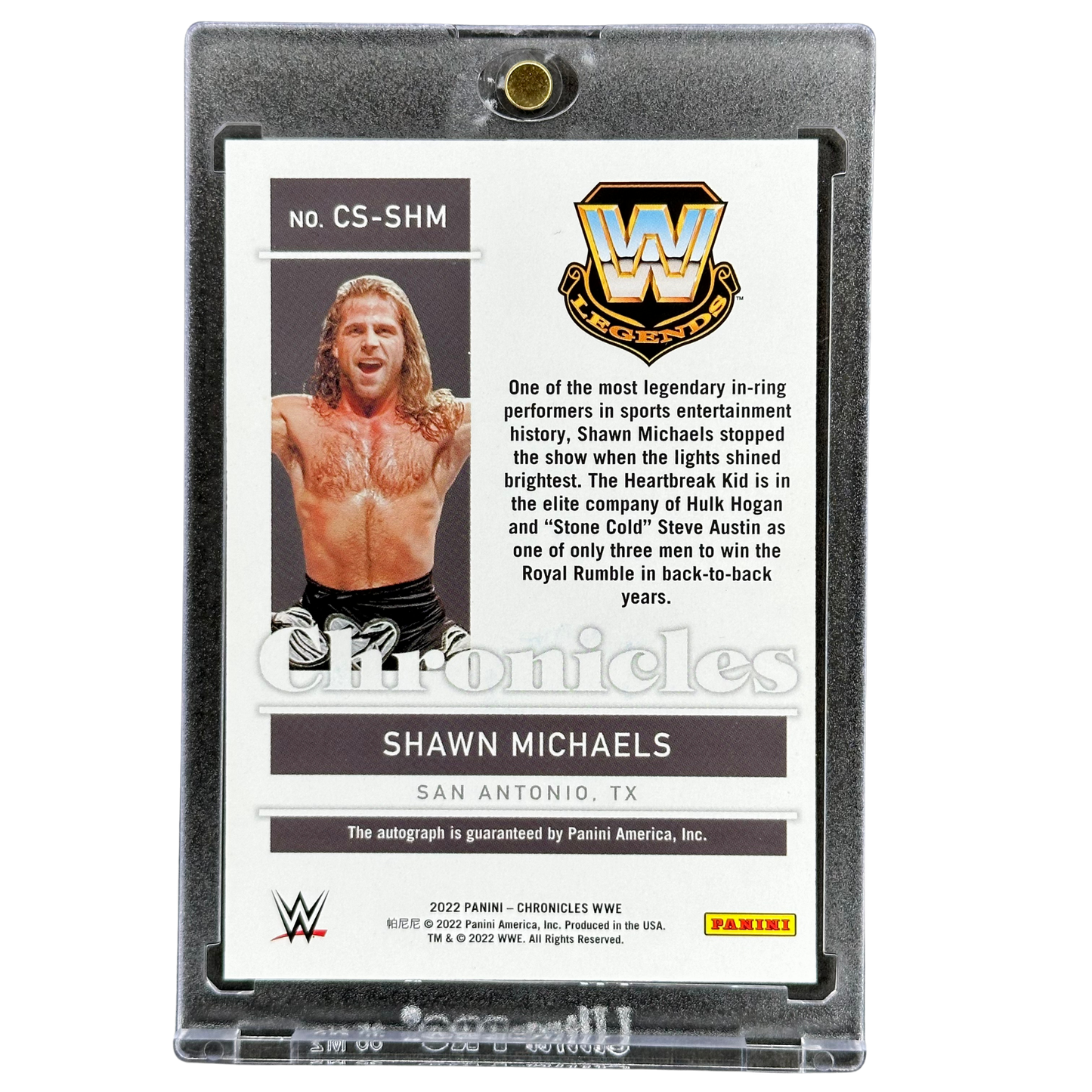 Shawn Michaels 2022 Chronicles Auto #CS-SHM