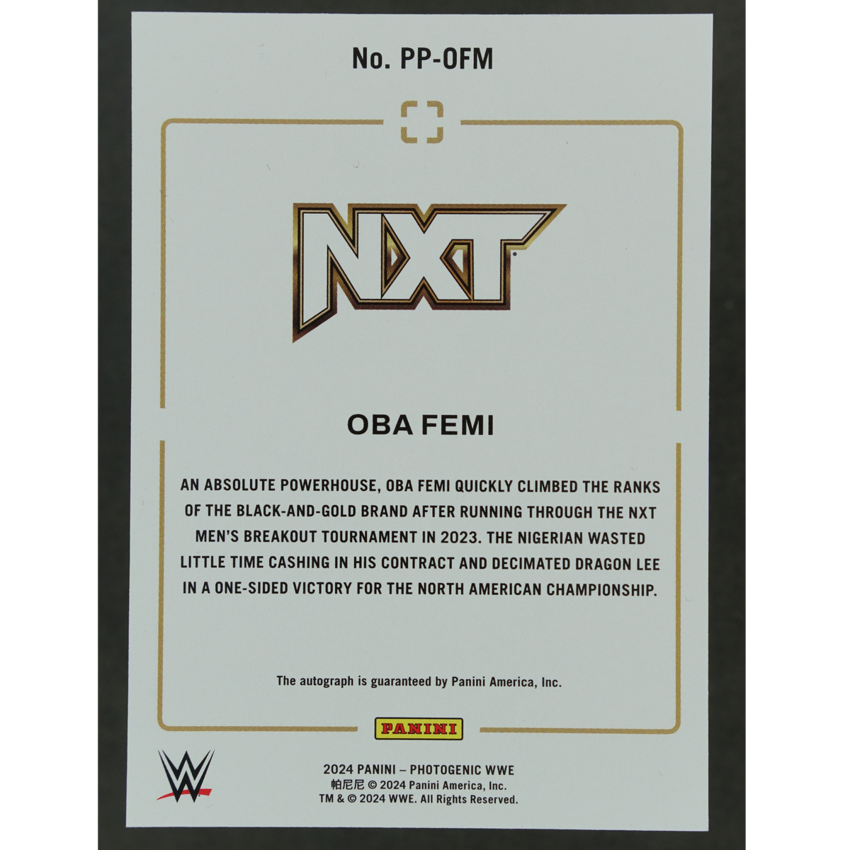 Oba Femi 2024 Photogenic Picture Perfect Auto Maze 21/25 #PP-OFM