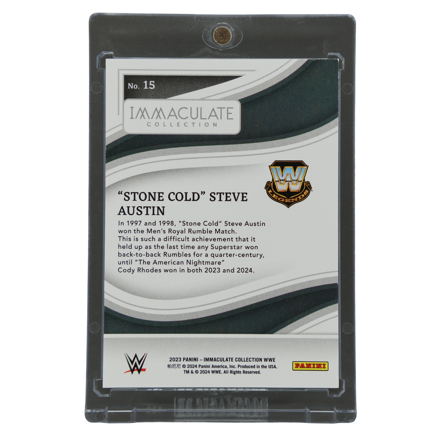 "Stone Cold" Steve Austin 2023 Immaculate 1/10 #15