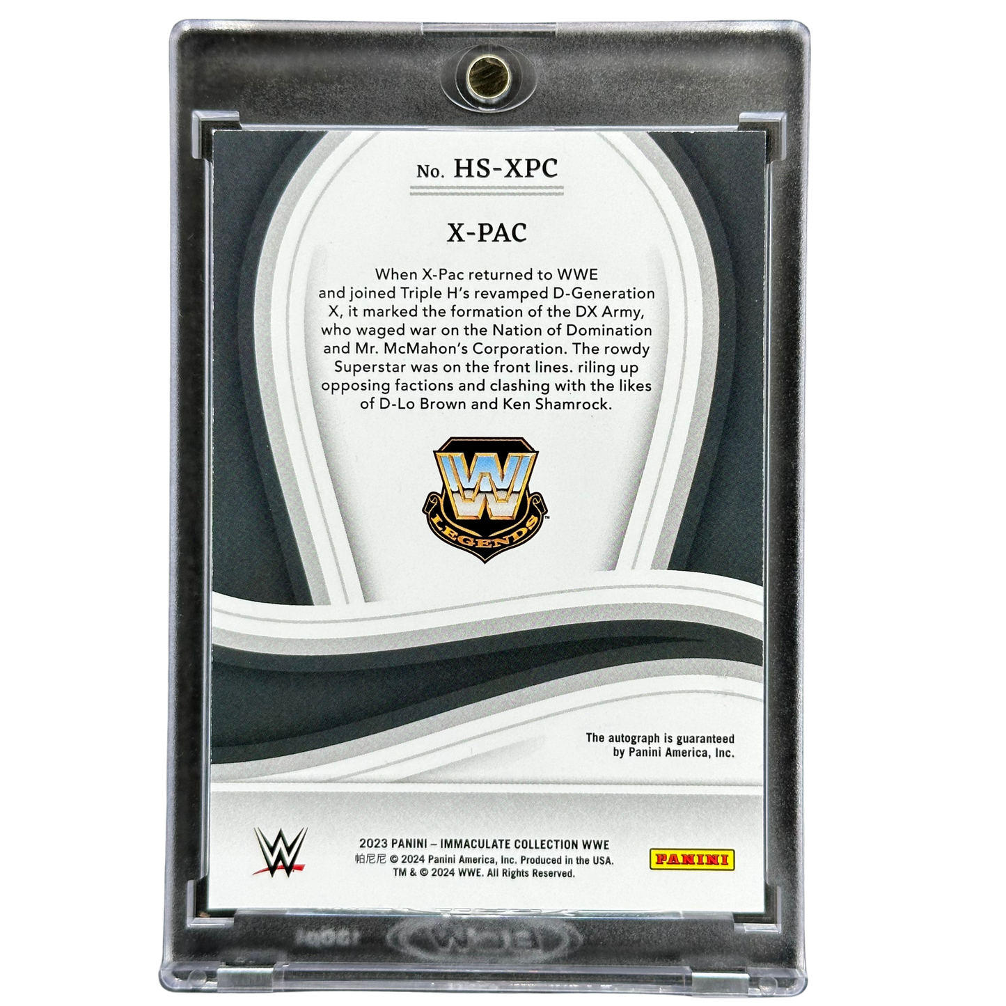 X-Pac 2023 Immaculate Heralded Signatures Auto 51/99 #HS-XPC