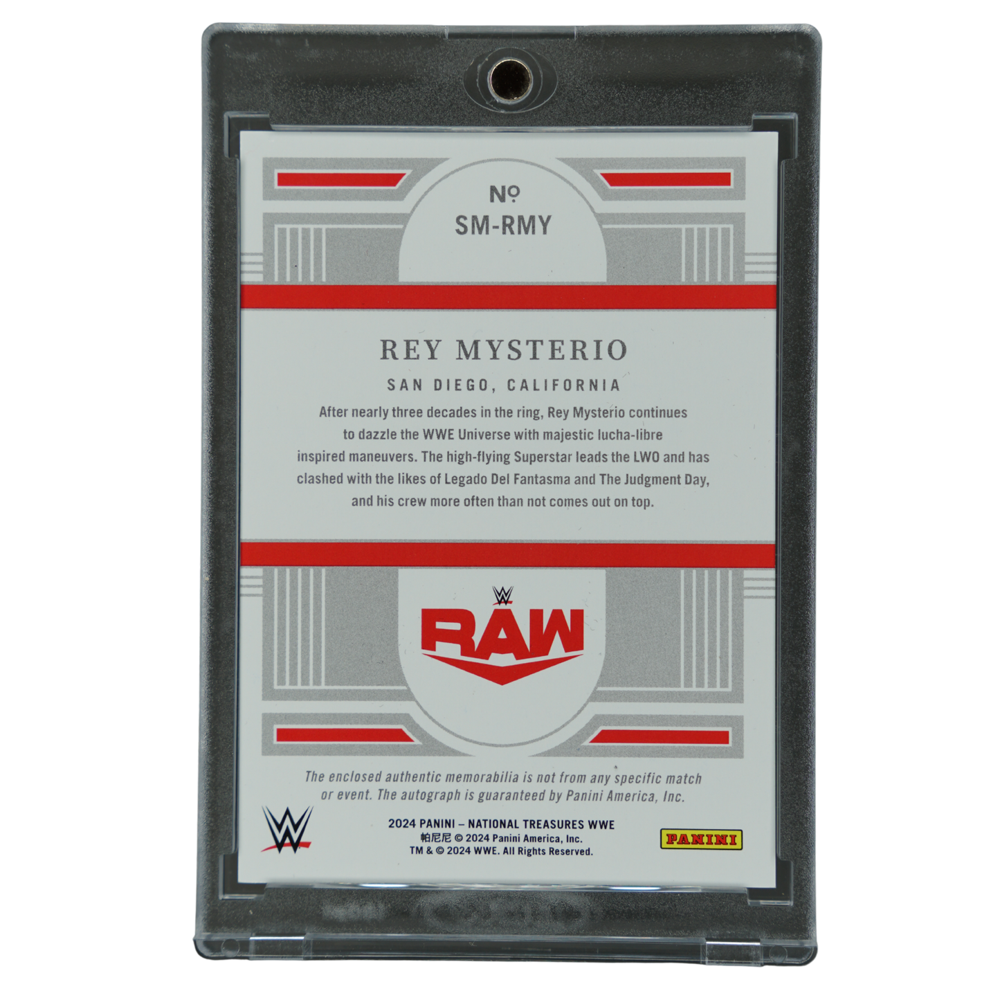 Rey Mysterio 2024 National Treasures Memorabilia Auto 90/99 #SM-RMY
