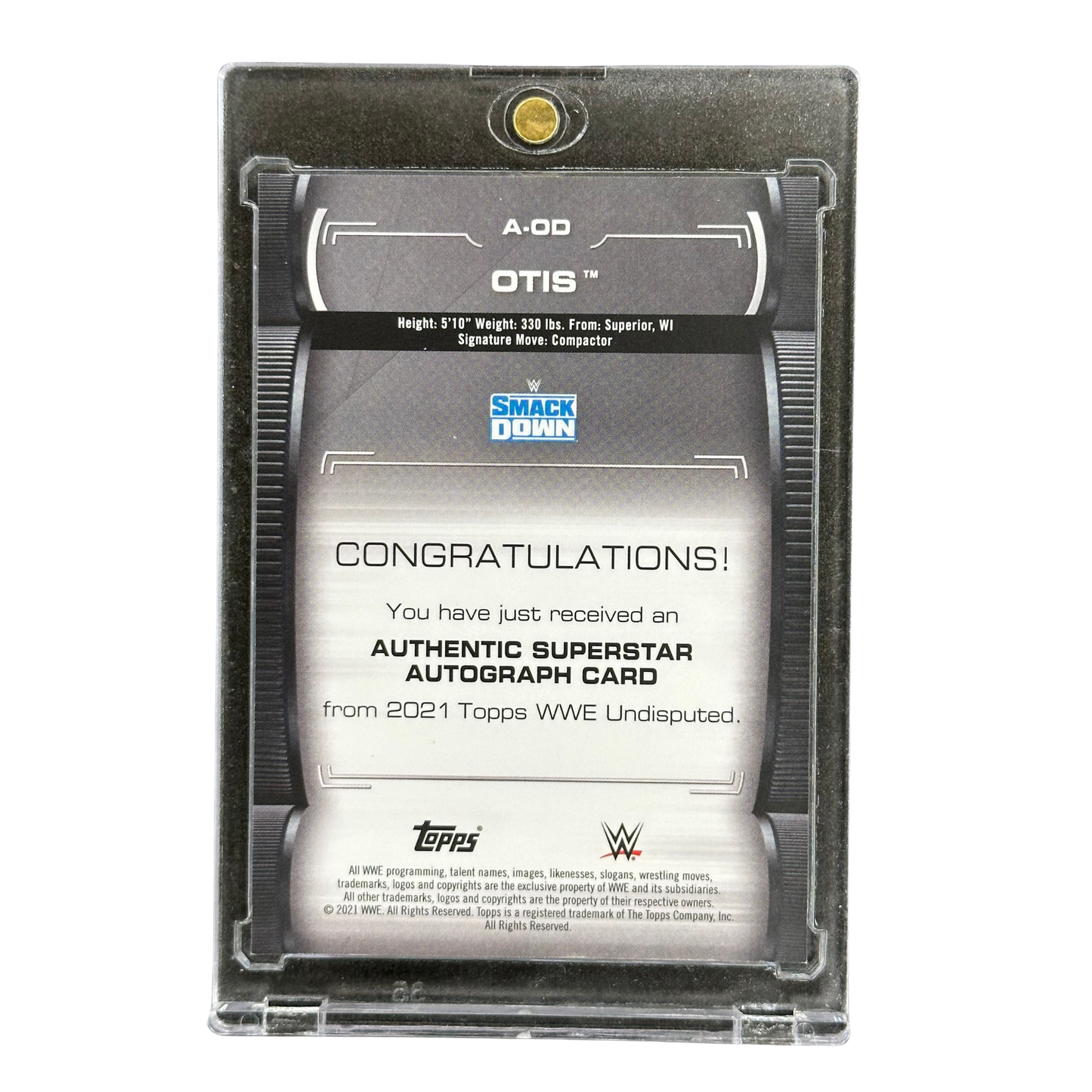 Otis 2021 Topps Undisputed Auto 173/199 #A-OD