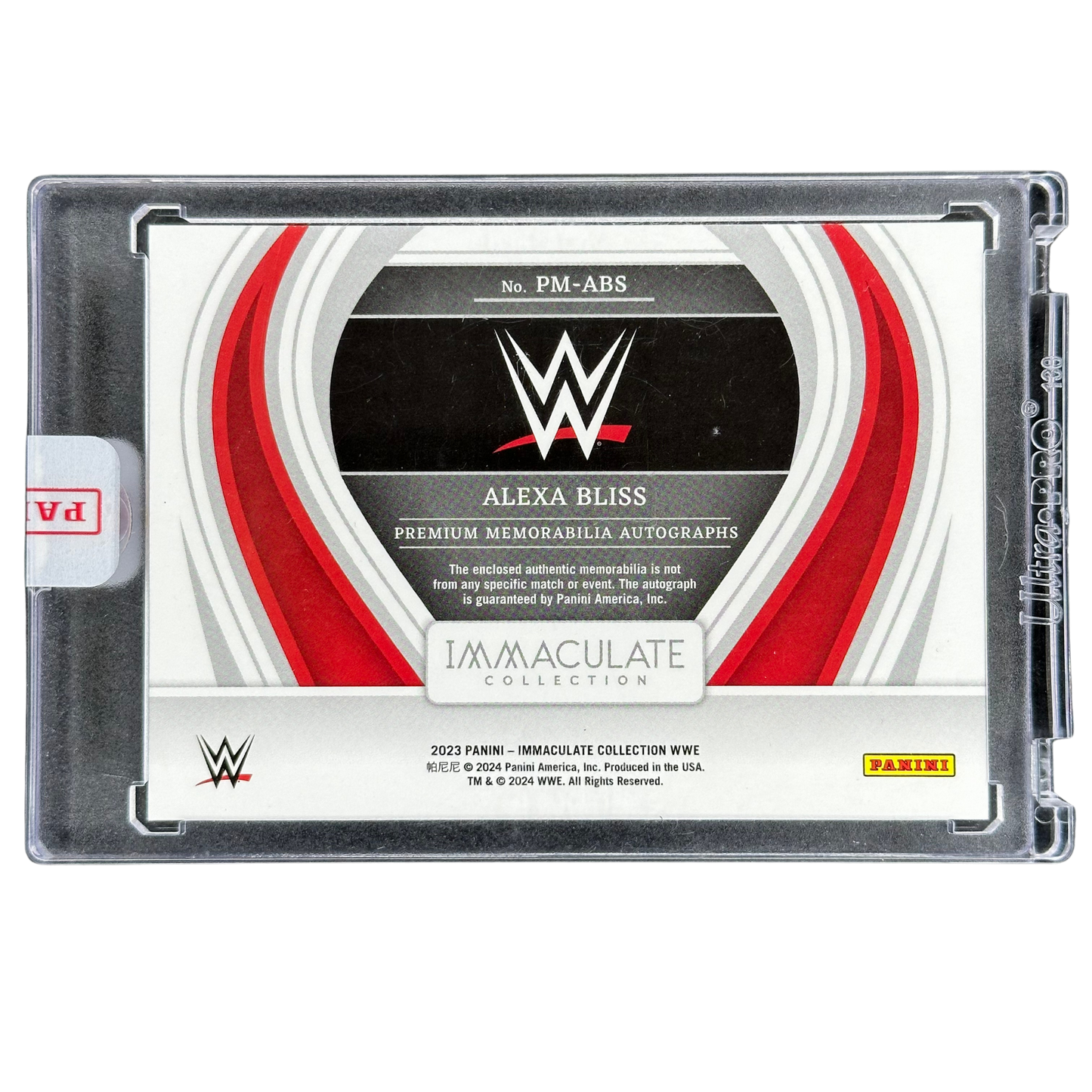 Alexa Bliss 2023 Immaculate Memorabilia Auto 81/99 #PM-ABS