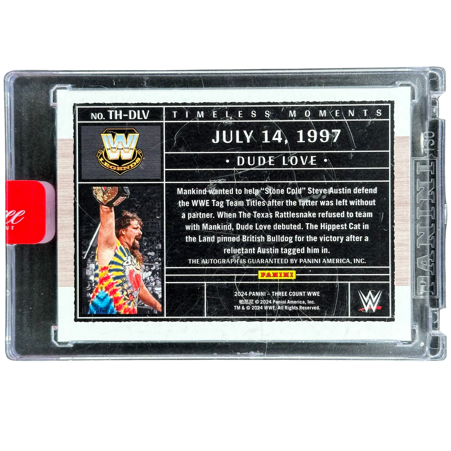 Dude Love 2024 Three Count Timeless Moments Auto 32/75 #TH-DLV