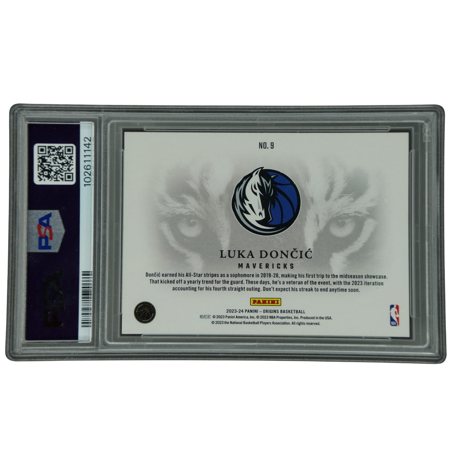 Luka Doncic 2023 Origins Tiger Eyes PSA 8 #9