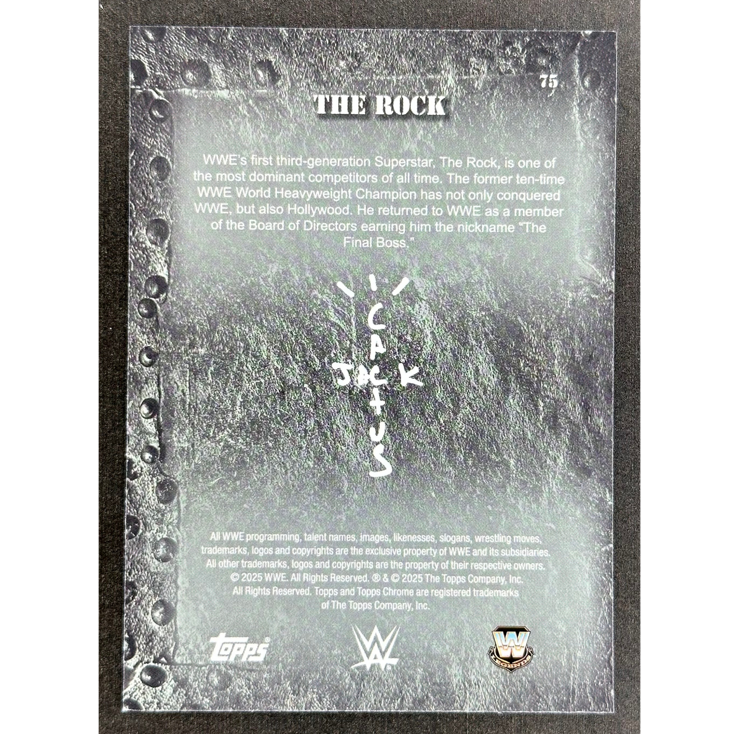 The Rock 2025 Cactus Jack 44/150 #75