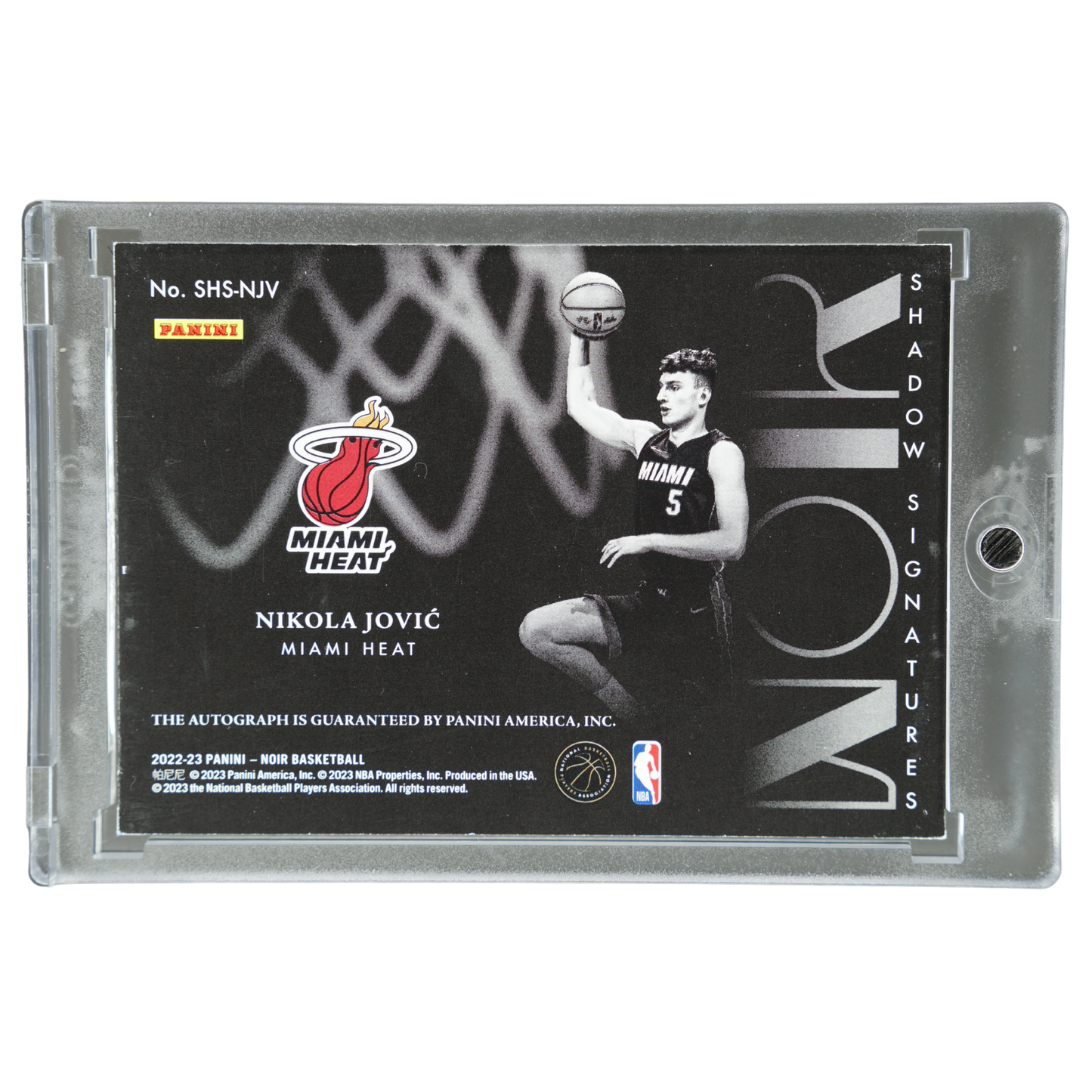 Nikola Jovic 2022 Noir RC Shadow Signatures Auto 5/10 #SHS-NJV