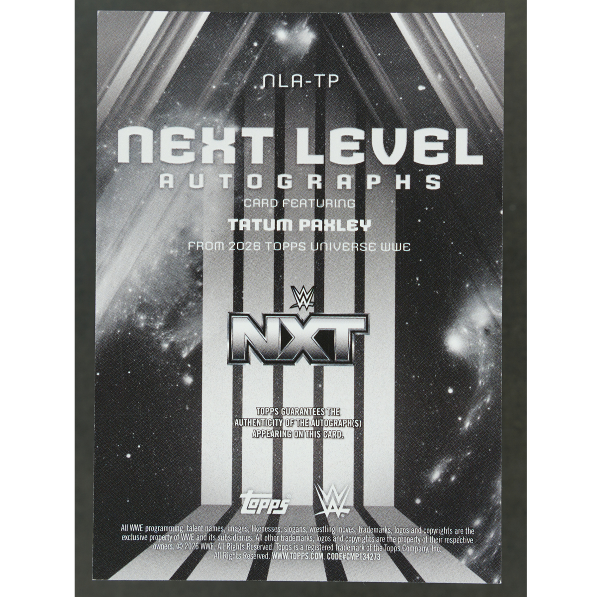 Tatum Paxley 2026 Universe Next Level Auto #NLA-TP