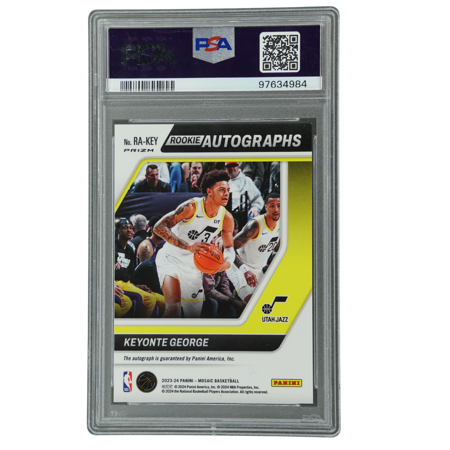 Keyonte George 2023 Mosaic Rookie Autographs RC PSA 10 #RAKEY