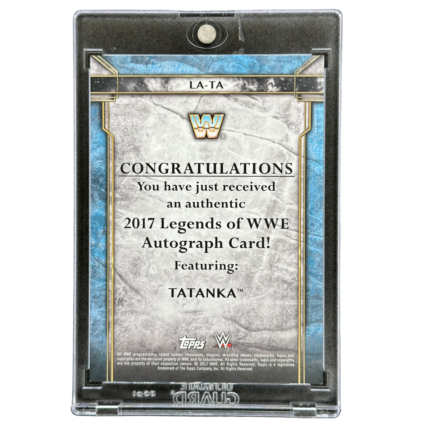 Tatanka 2017 Legends of WWE Auto 9/25 #LA-TA