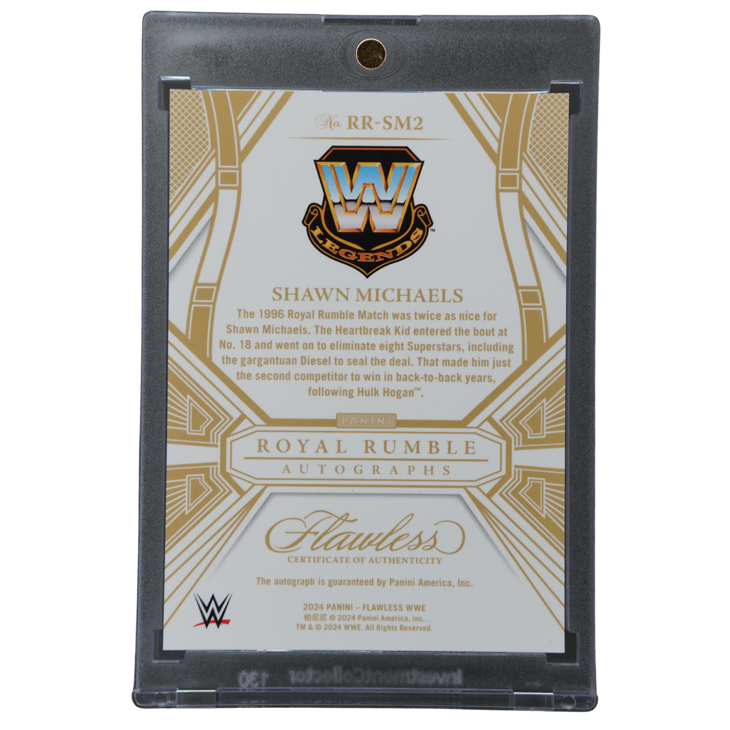 Shawn Michaels 2024 Flawless Royal Rumble Auto 1/5 #RR-SM2