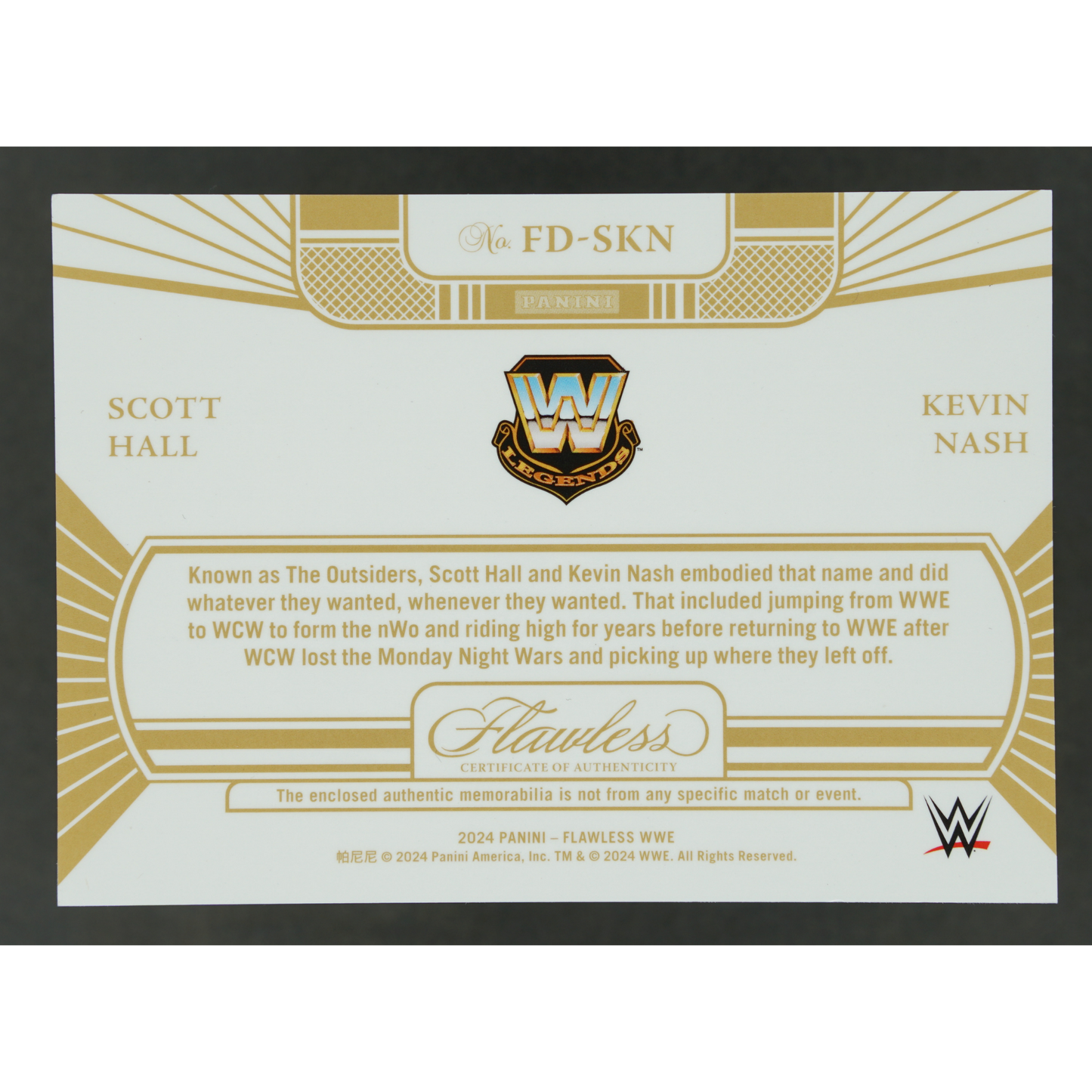 Scott Hall und Kevin Nash 2024 Flawless Dual Memorabilia 8/12 #FD-SKN