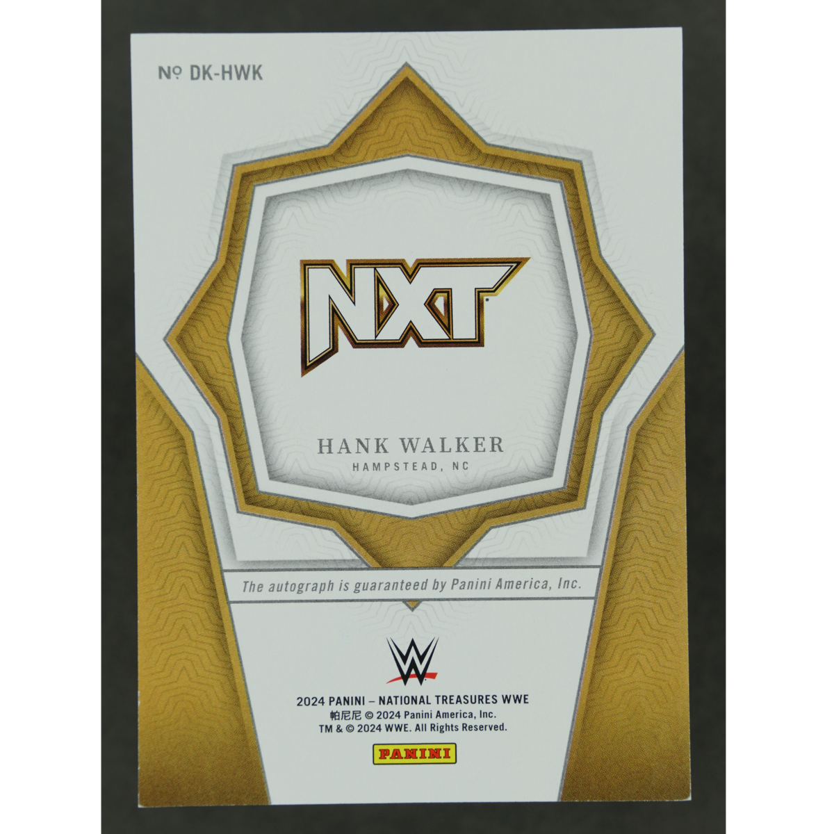 Hank Walker 2024 National Treasures Definitive Ink Auto 43/84 #DK-HWK