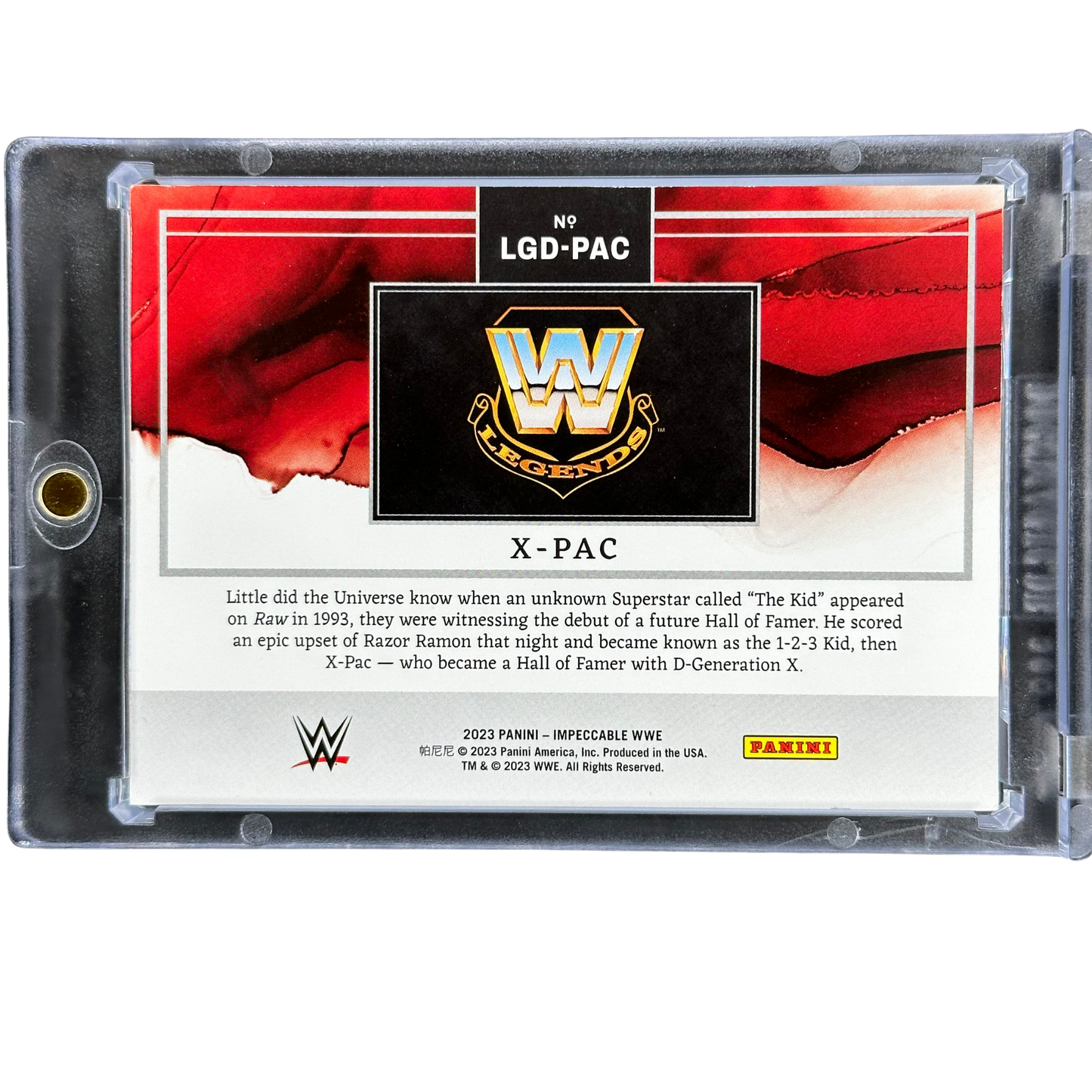 X-Pac 2023 Impeccable Silver Bar 32/35 #LGD-PAC