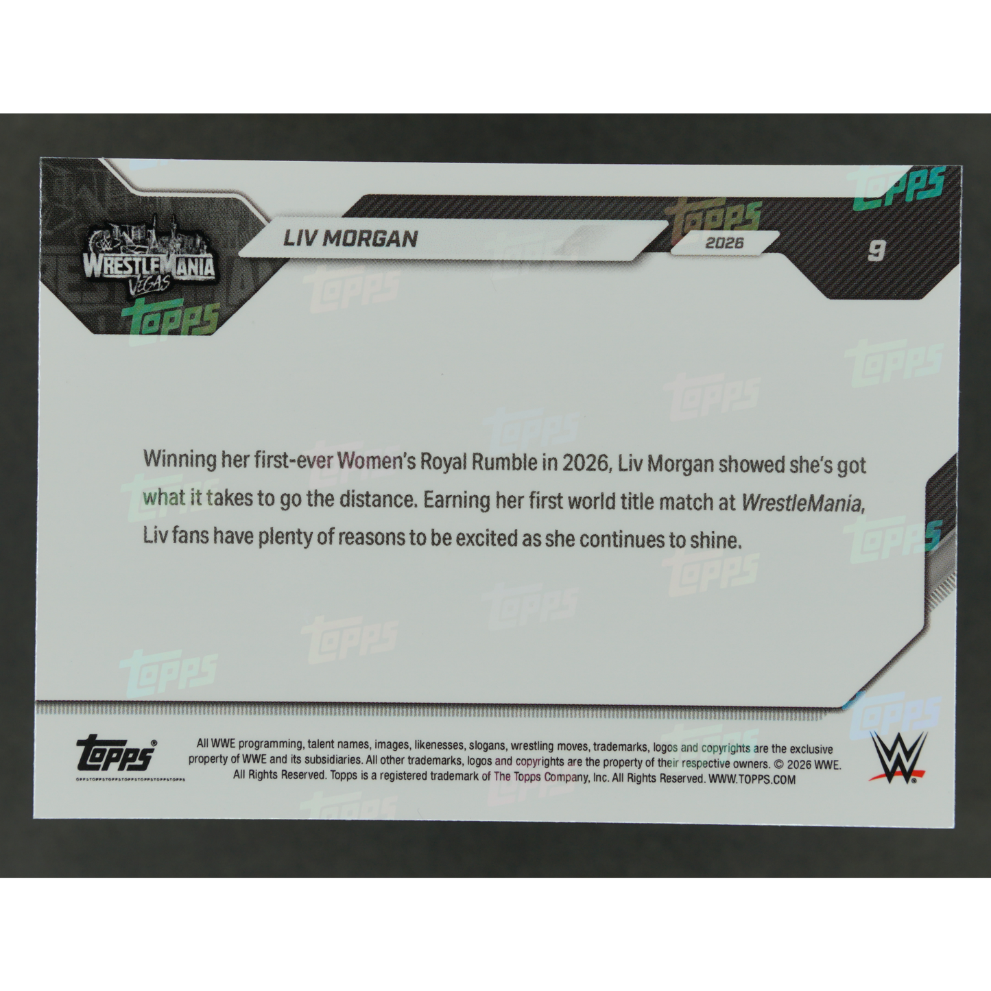 Liv Morgan 2026 Topps Now Wrestlemania Vegas #9
