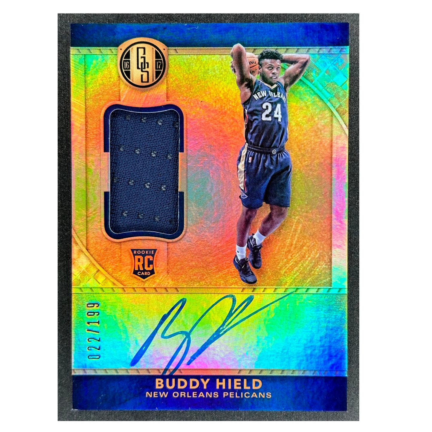 Buddy Hield 2016 Gold Standard Jersey Auto 22/199 RC Rookie Card #205