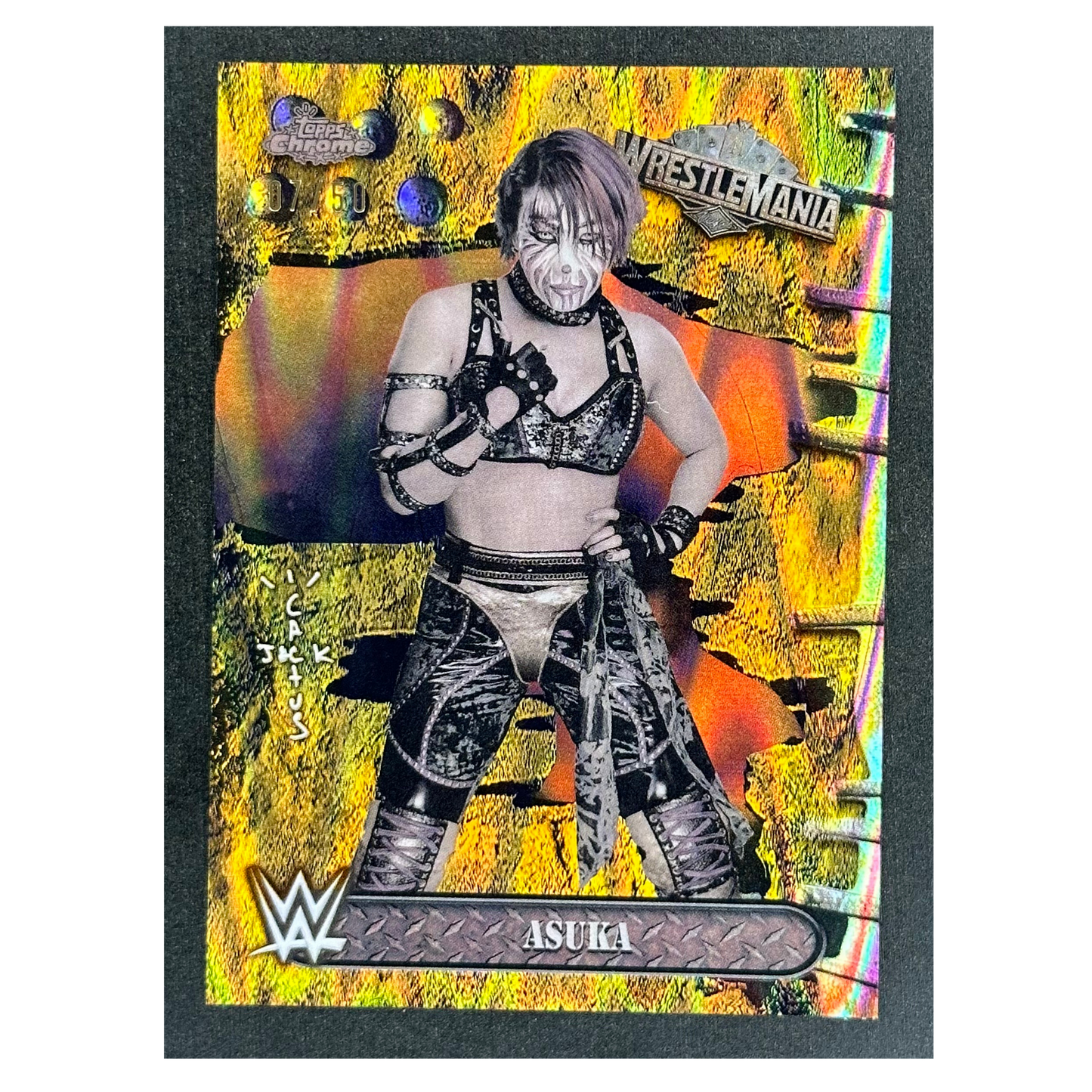 Asuka 2025 Chrome Cactus Jack Wrestlemania 7/50 #21
