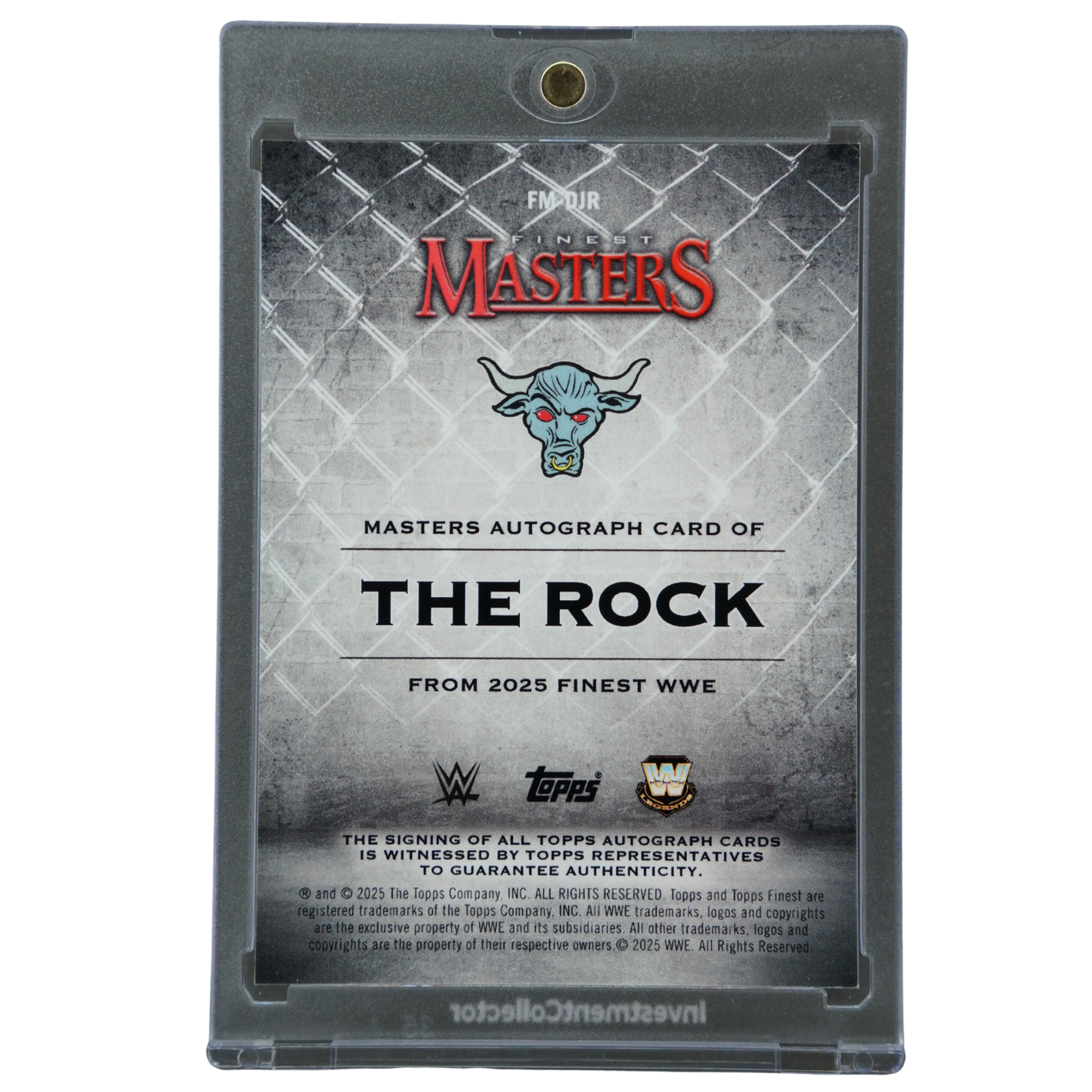 The Rock 2025 Finest Masters Auto Red/Black Vapor 9/10 #FM-DJR