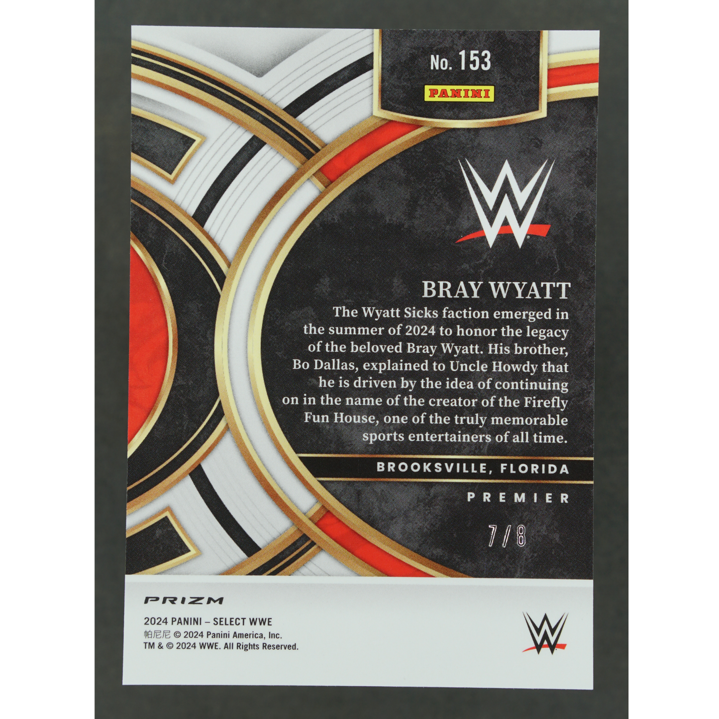 Bray Wyatt 2024 Select Lucky Envelopes 7/8 #153