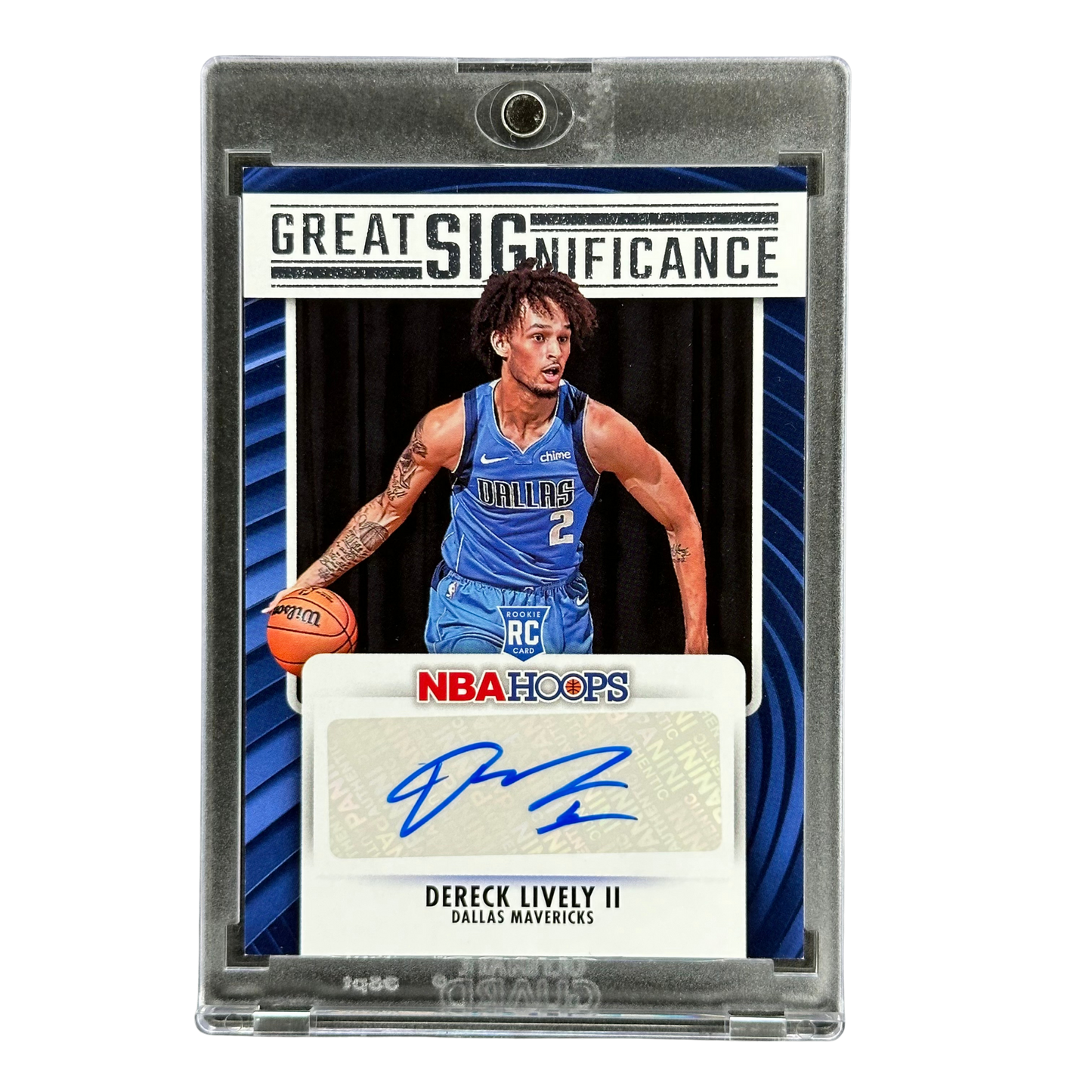 Dereck Lively 2023 Hoops Great Significance Auto Rookie Card #GS-DLI